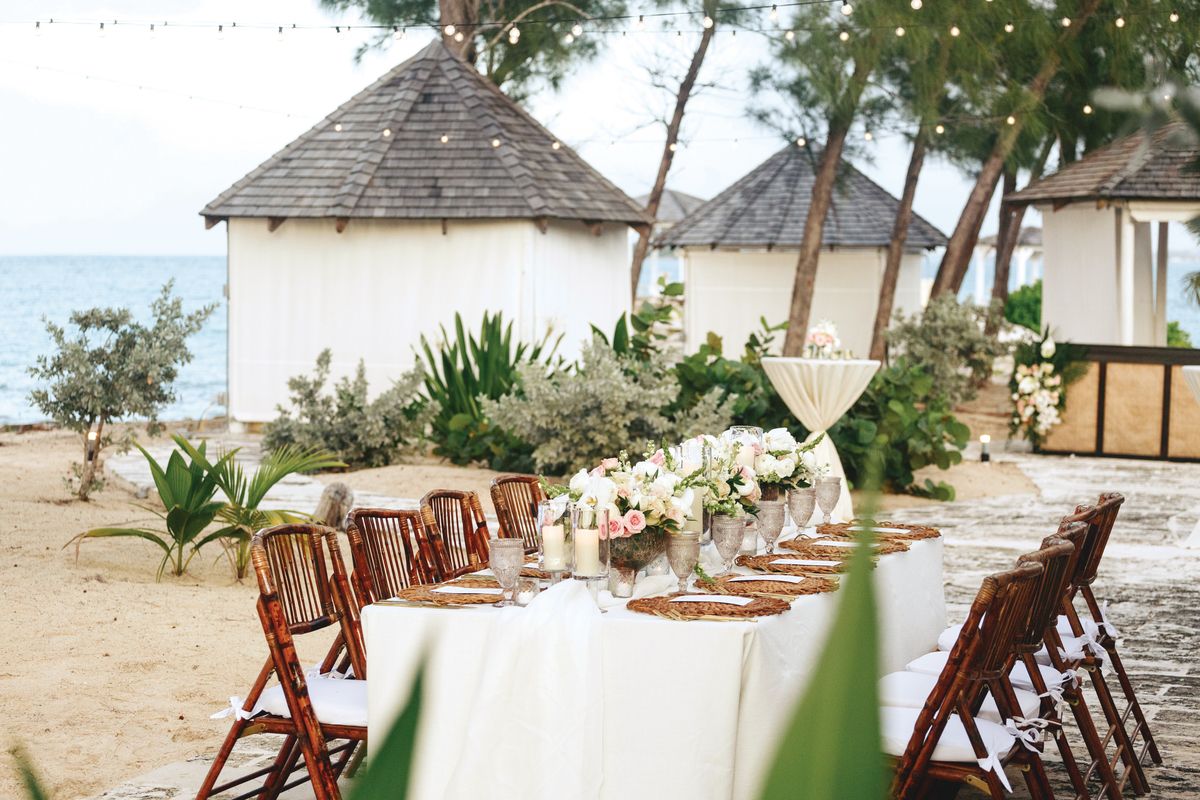 wedding reception on the beach