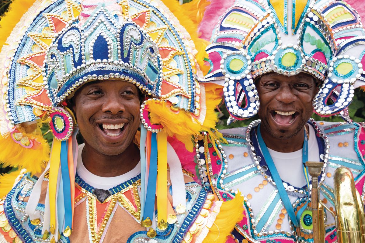 junkanoo group members at sandals royal bahamian