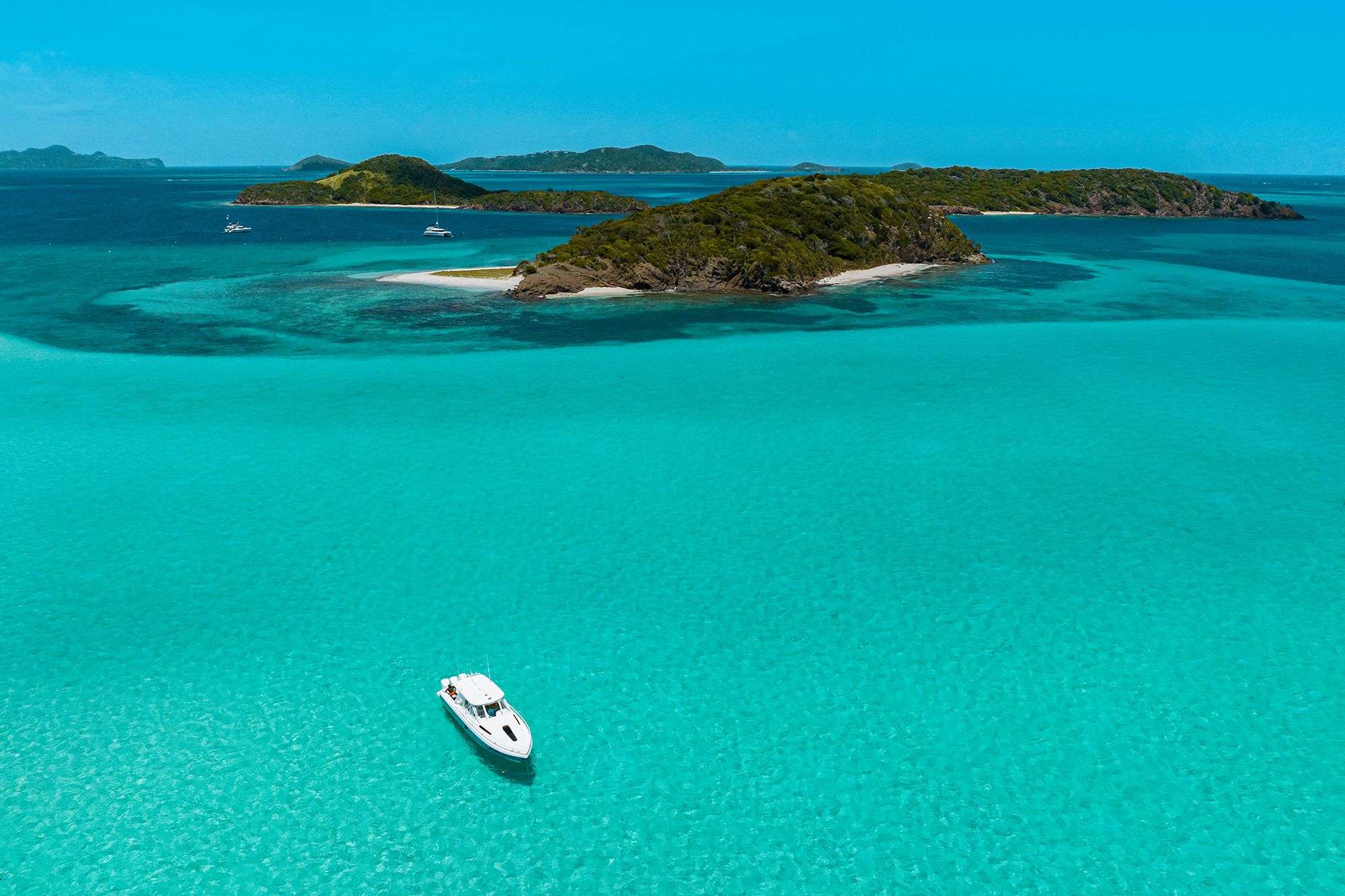 Aerial Boat Saint Vincent Cays