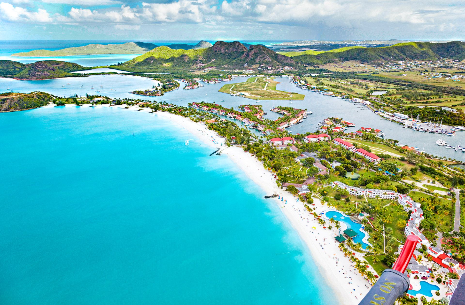 Antigua via helicopter