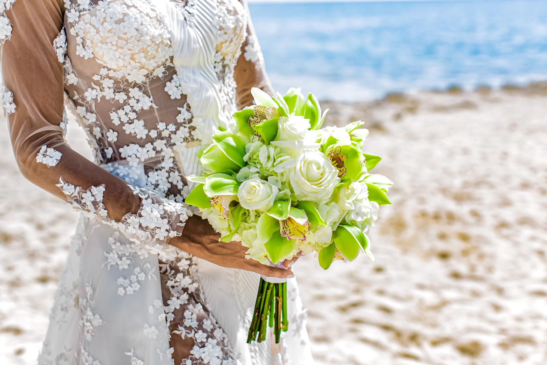 Beach Wedding Detail Bouquet Flowers