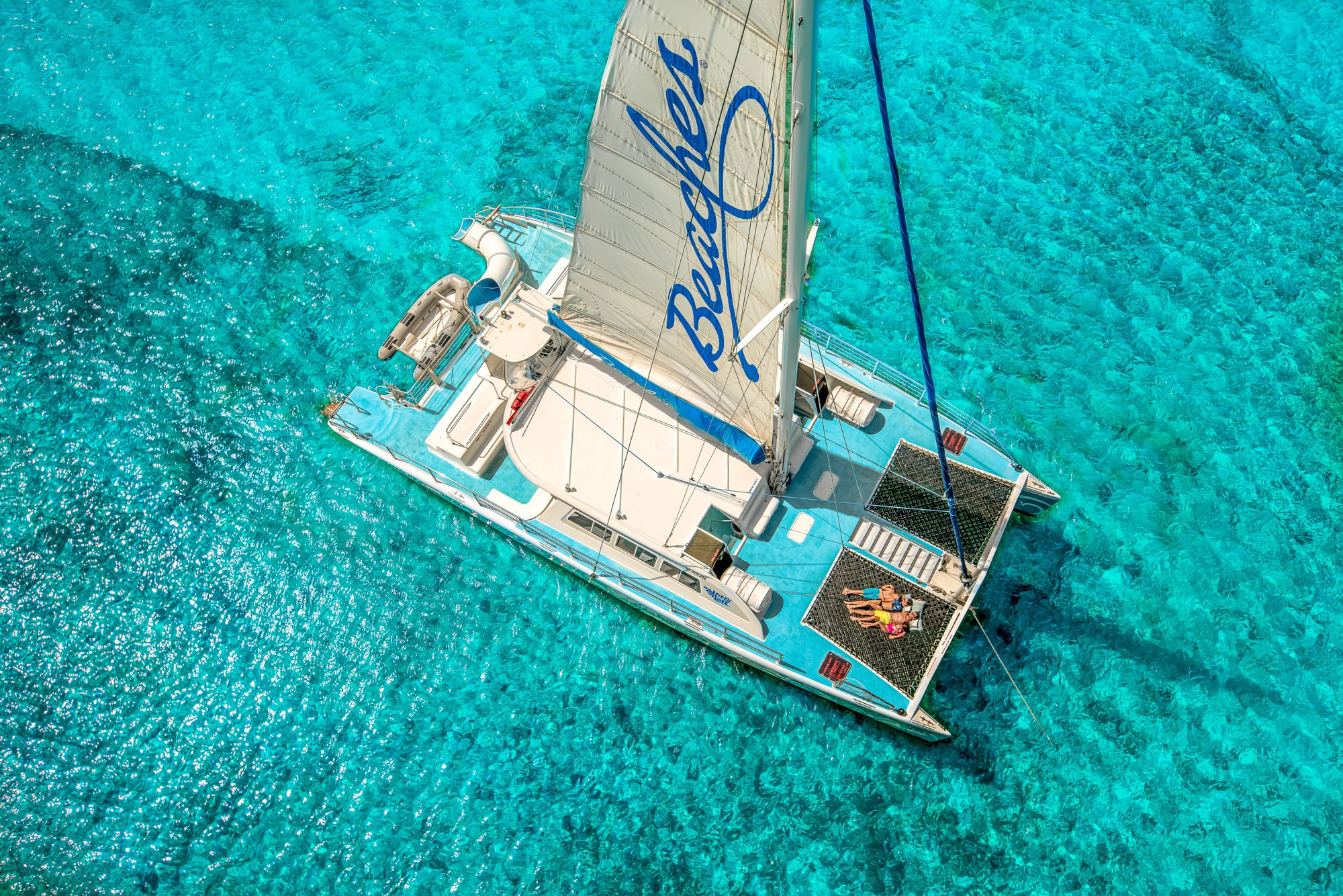 Beaches Turks Caicos Aerial Catamaran