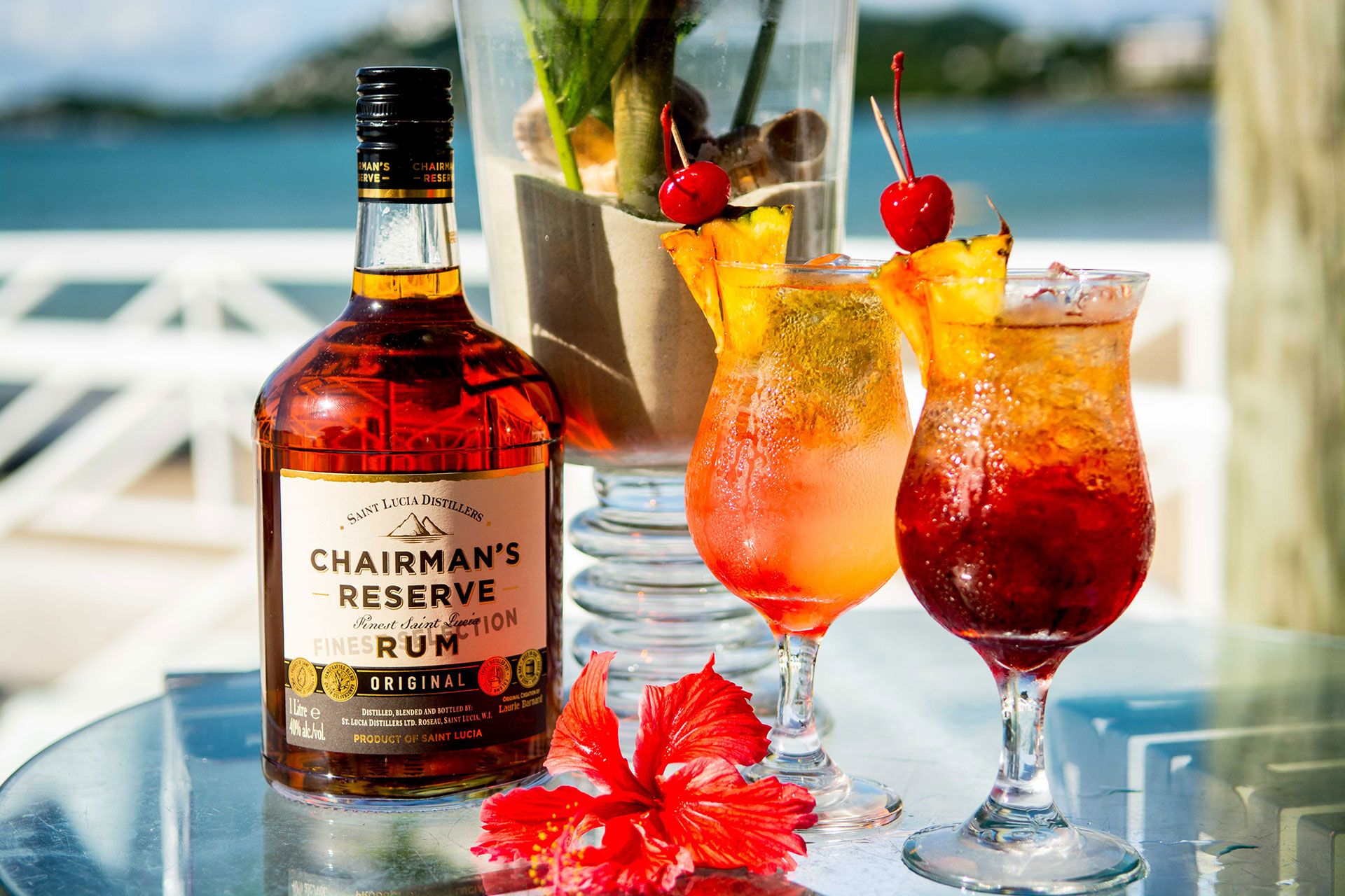 Chairman's Reserve rum at Sandals Halcyon Beach