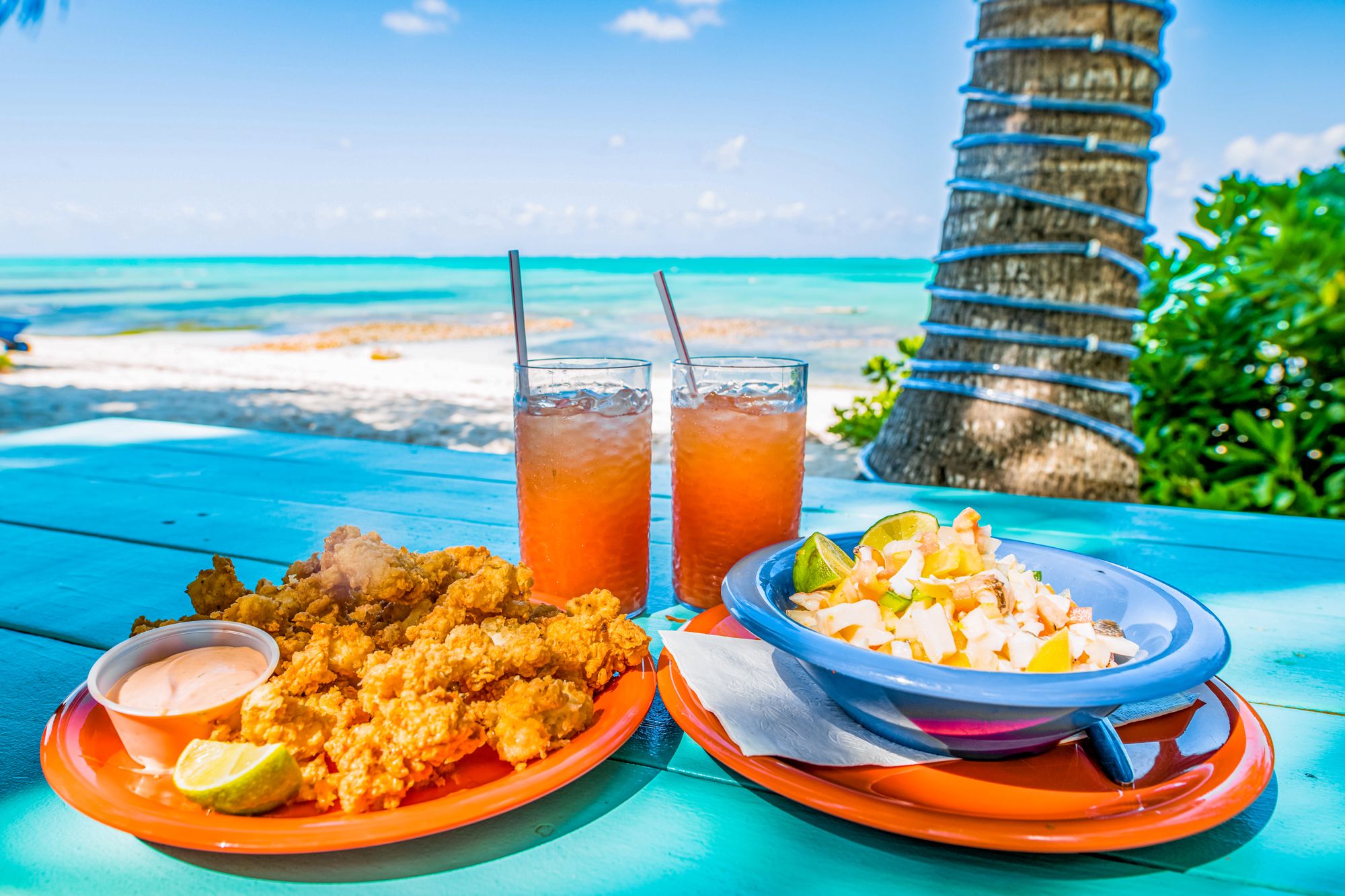 Conch fritters conch salad punch Bahamas