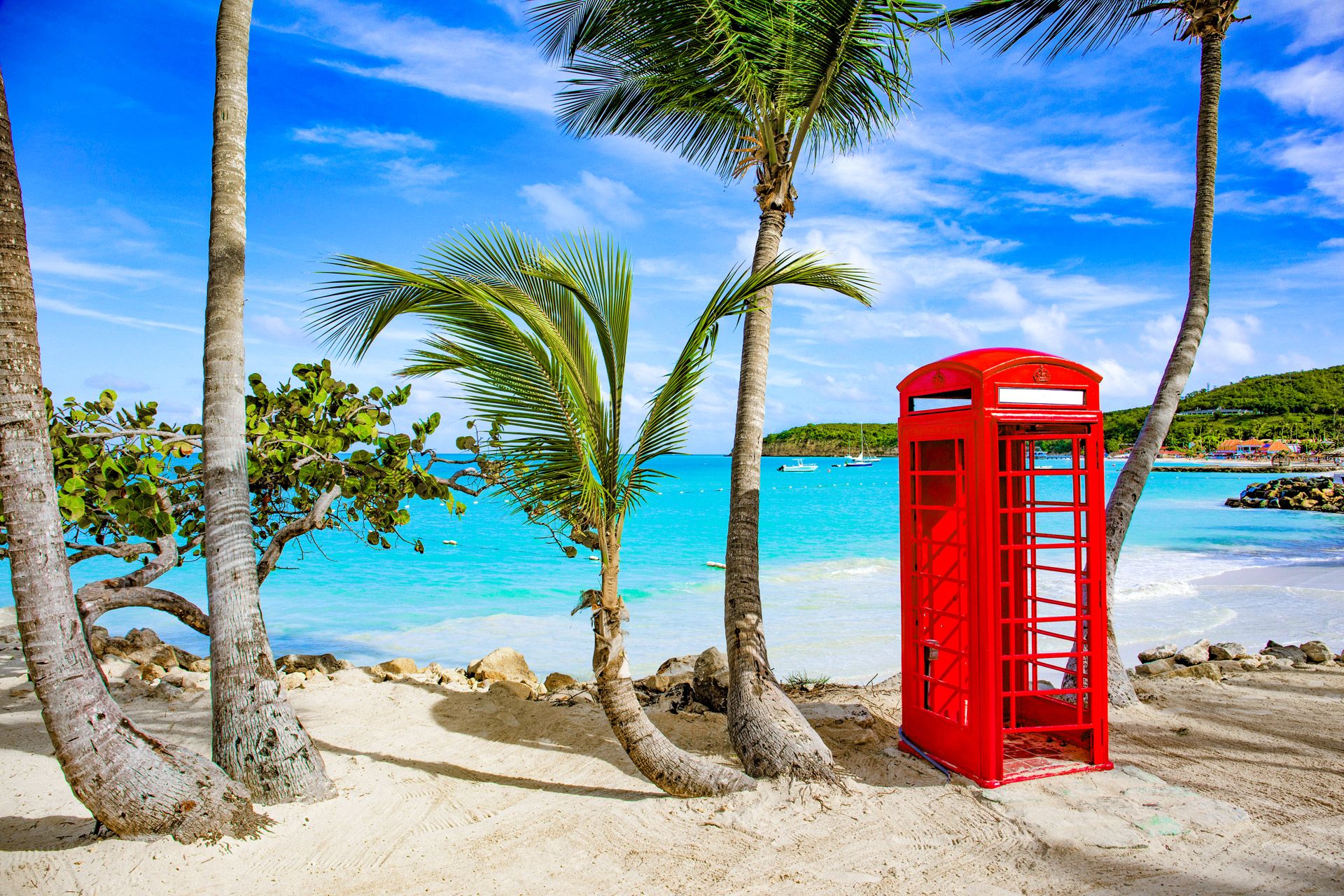 Dickensons bay red phone booth