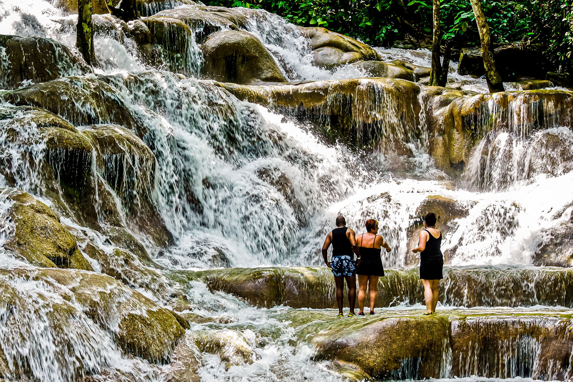 Dunns-River-Falls-Ocho-Rios-Jamaica-Tourists