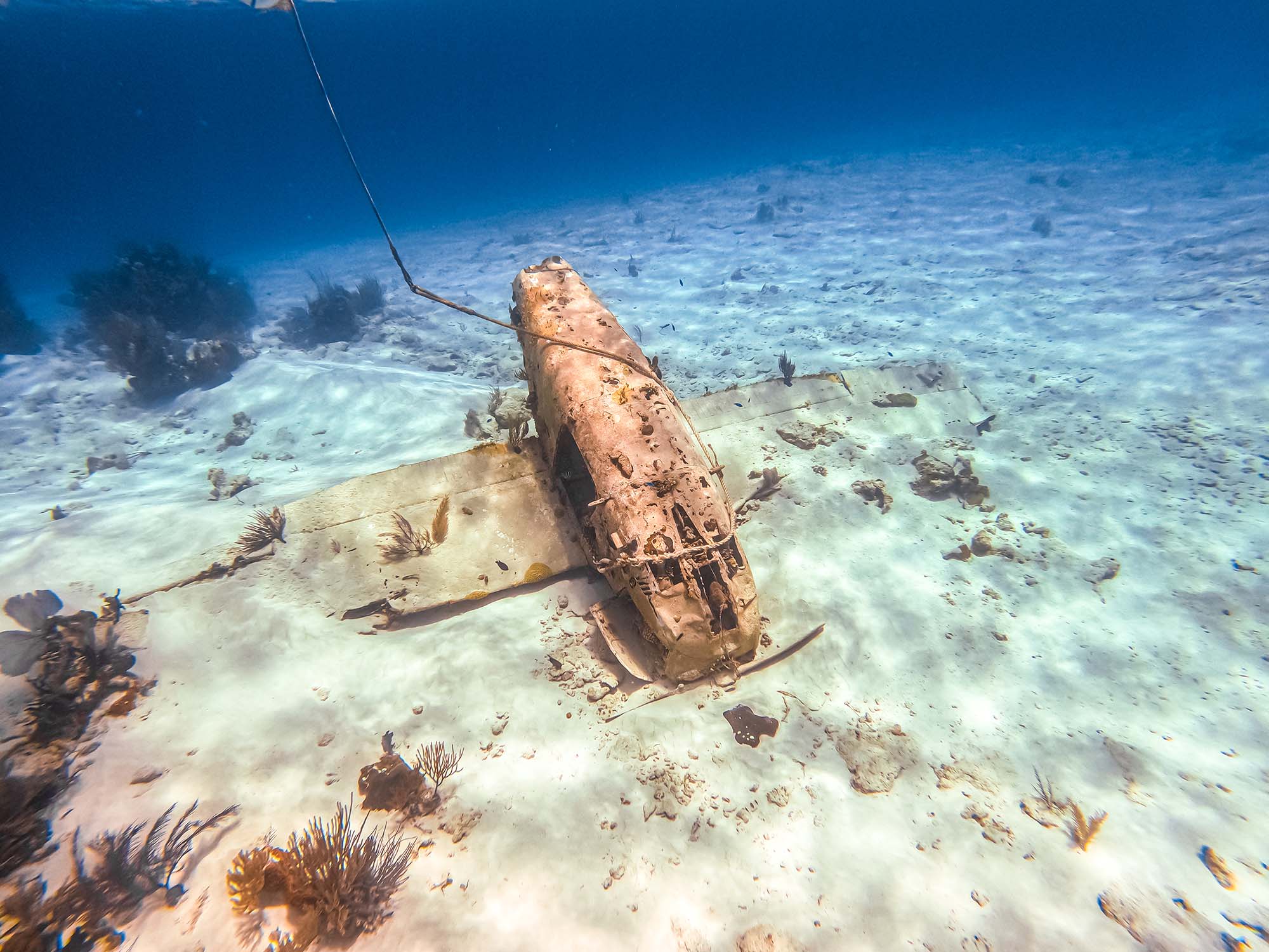 Exploring Bahamian Out Islands Sunken Plane