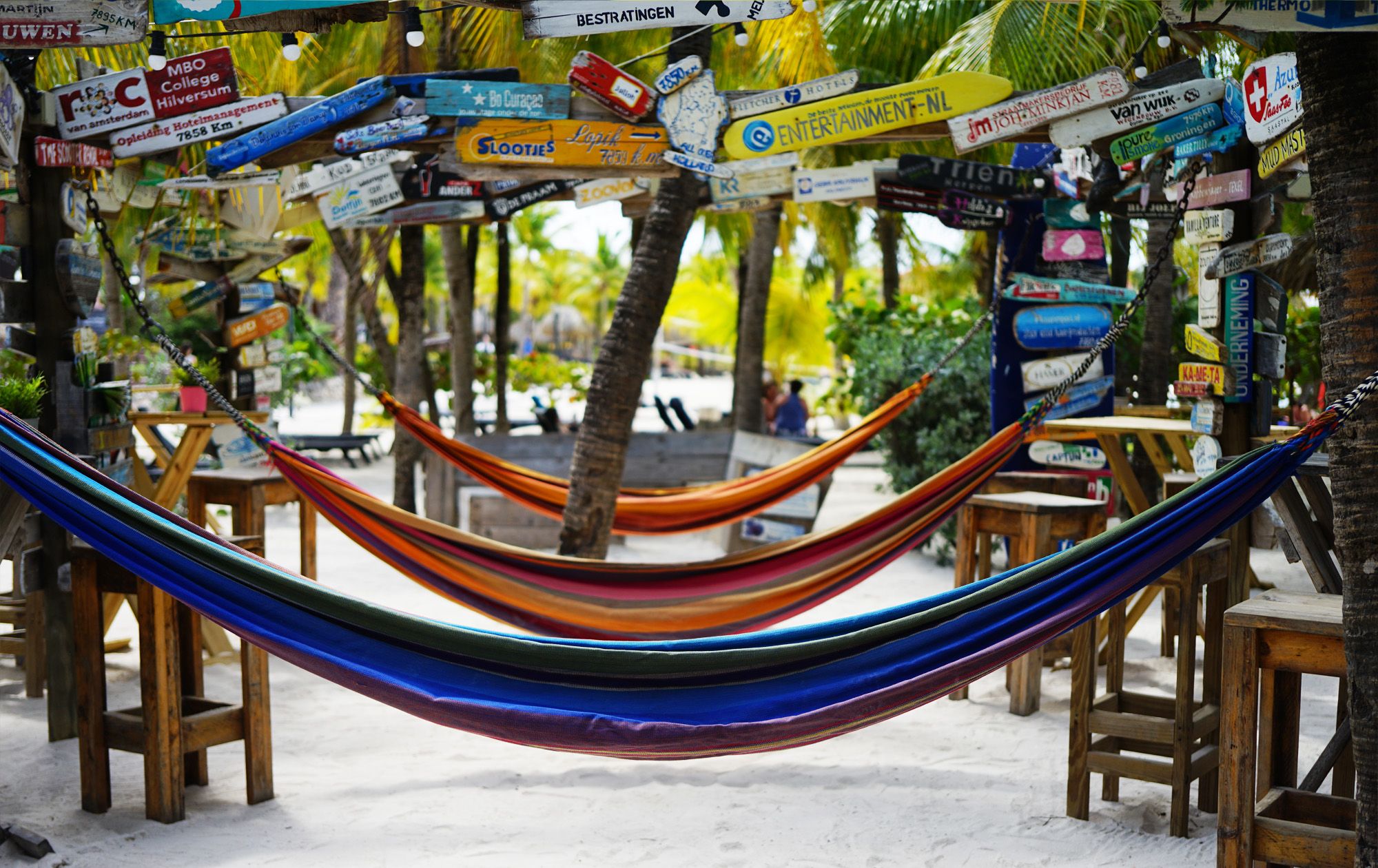 Hammocks--on-Mambo-Beach