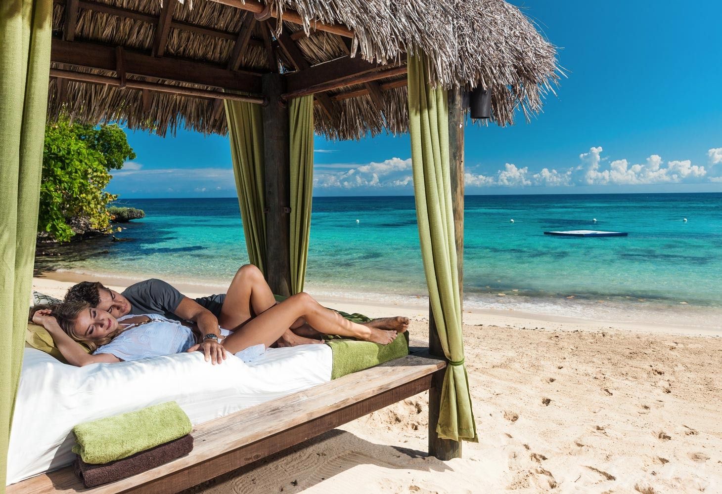 Couple in Cabana at Sandals Ochi