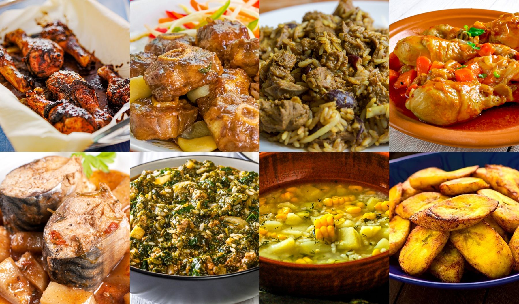 Jamaican Dishes Colllage