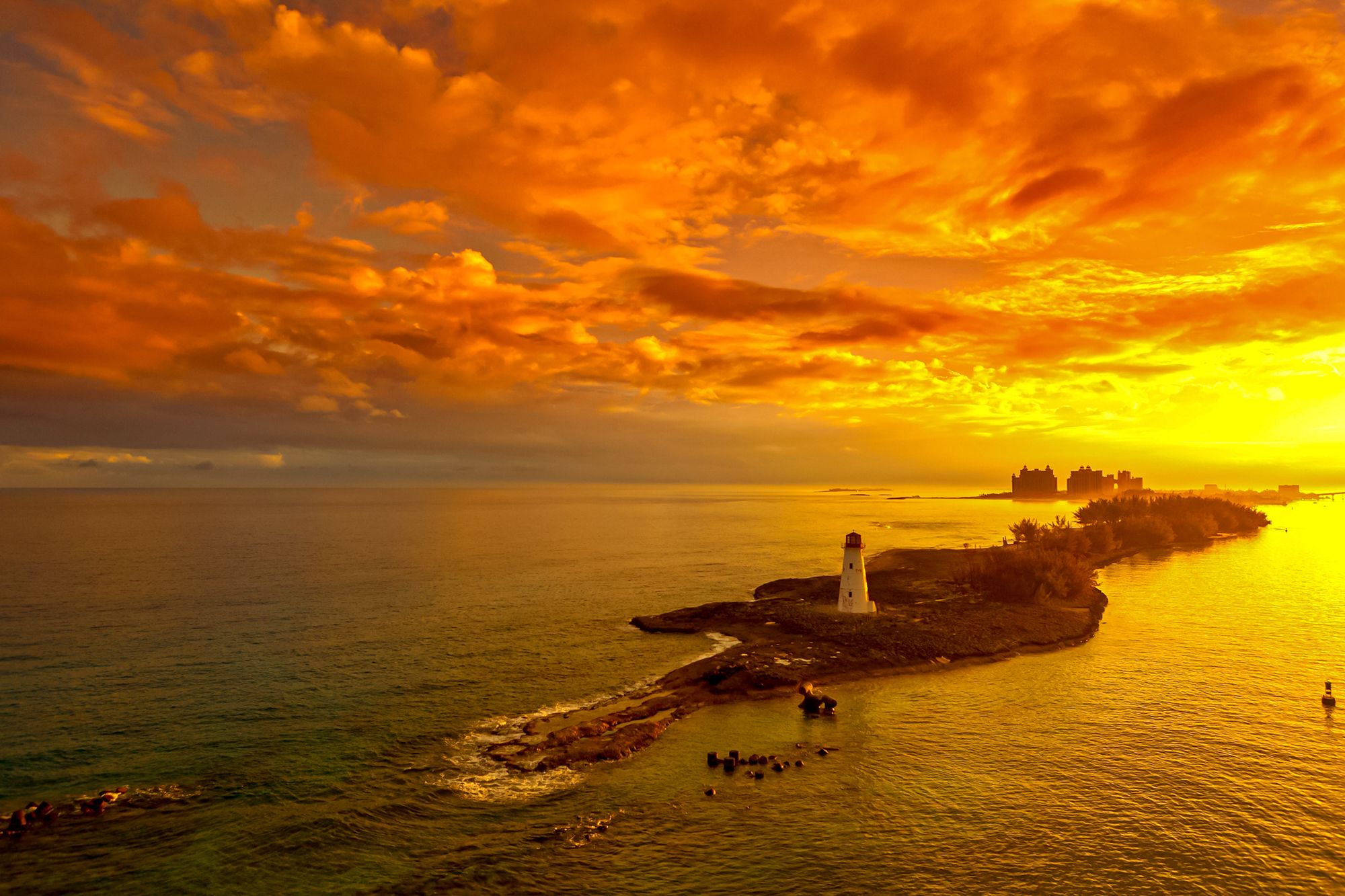 Lighthouse Sunset Nassau Bahamas