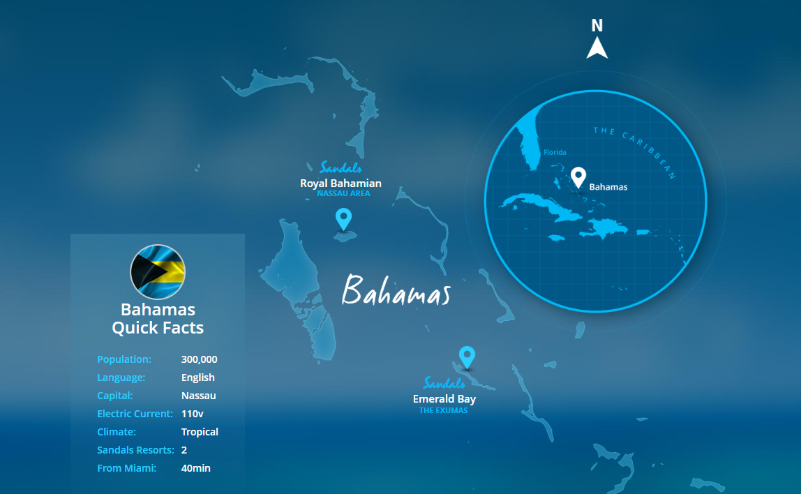 Map of the Bahamas