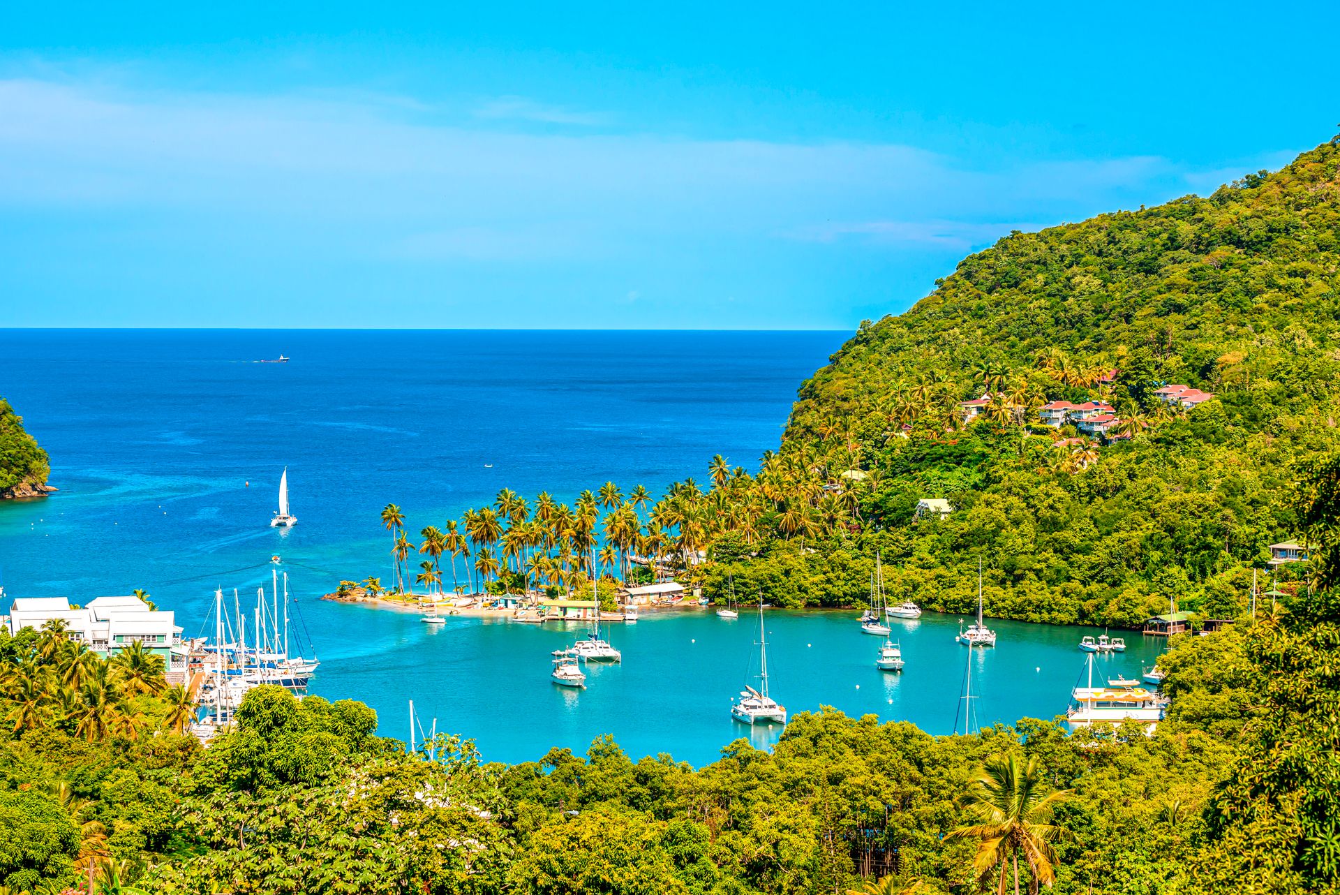 Marigot Bay Saint Lucia Aerial