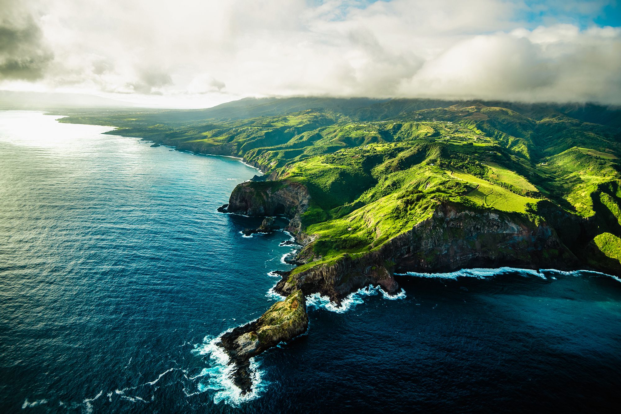 Maui Hawaii Aerial Cliffs