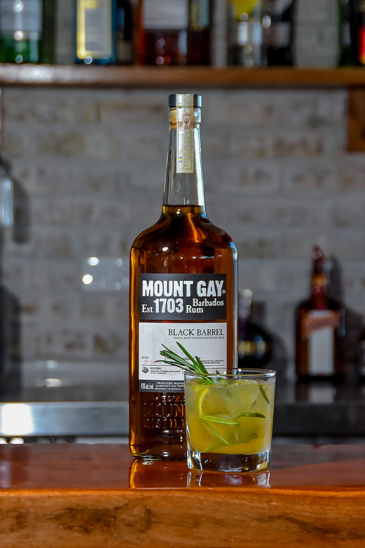 Mount Gay rosemary rum sour at Sandals Royal Barbados