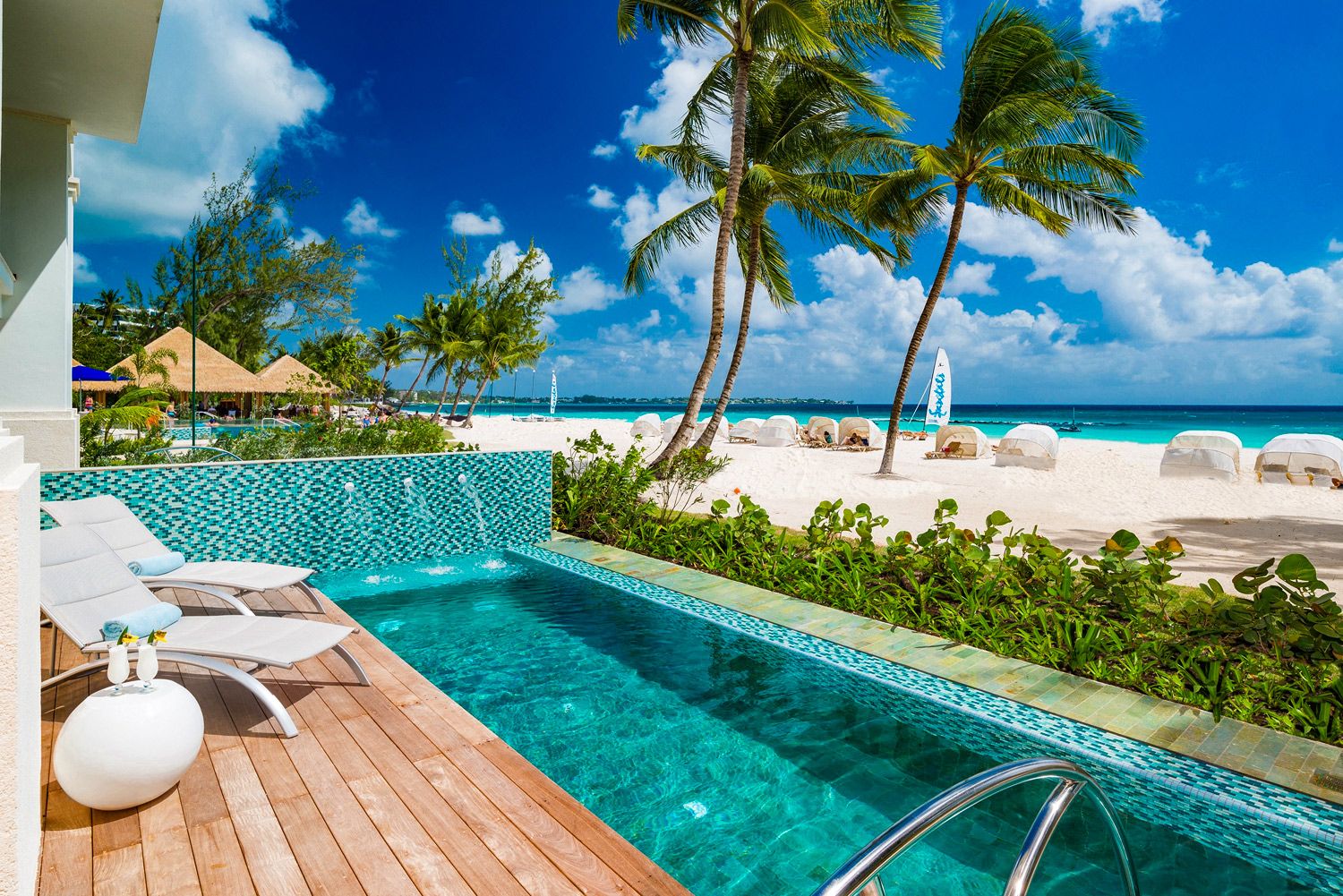 beach view from a suite at Sandals Royal Barbados