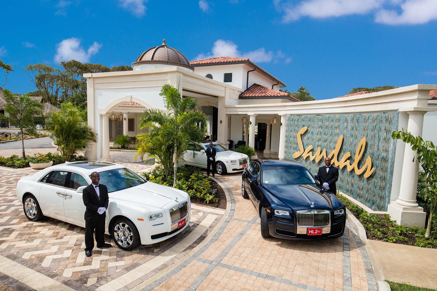 sandals royal barbados rolls royce butler and butler service