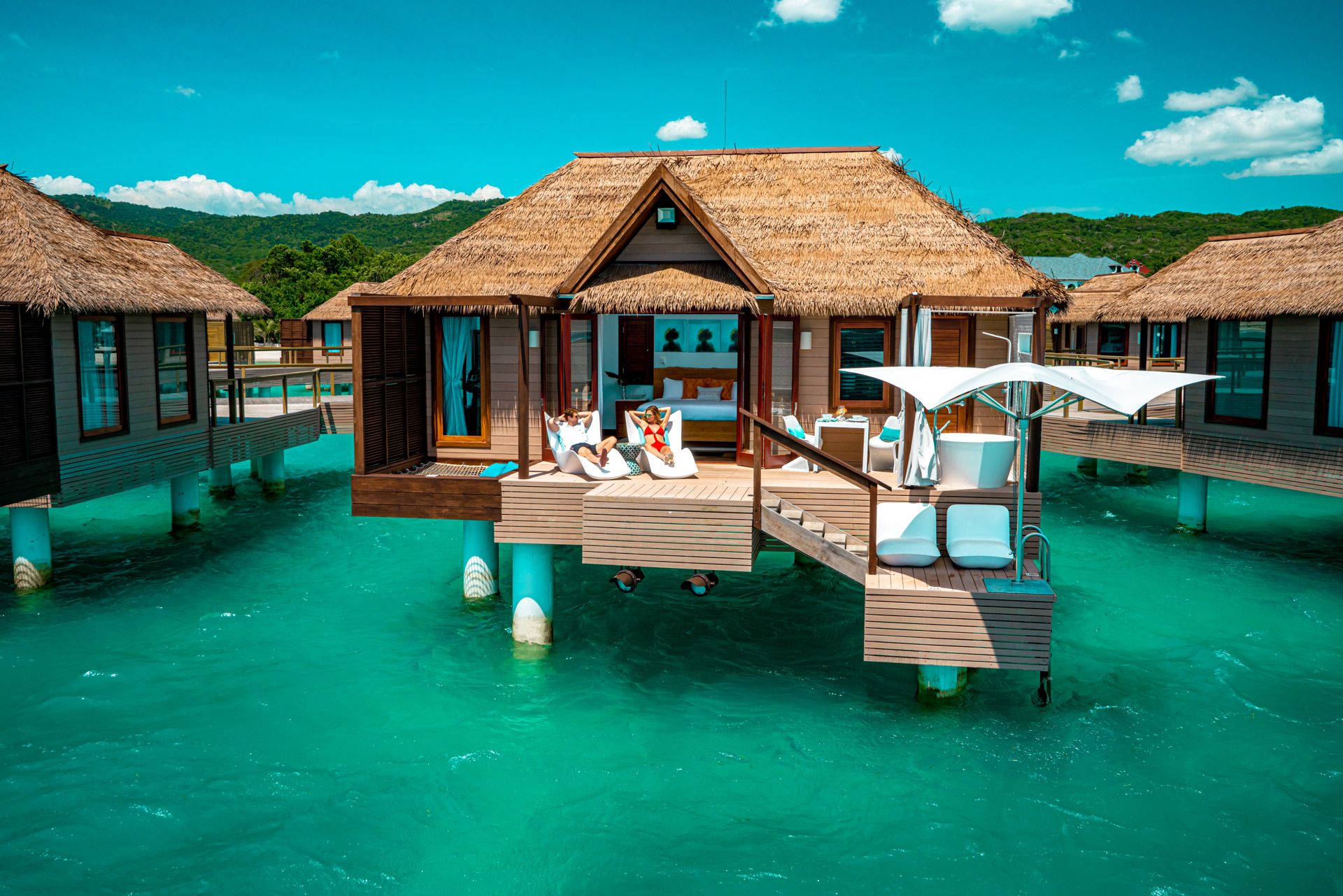 SWH Over Water Bungalow Aerial