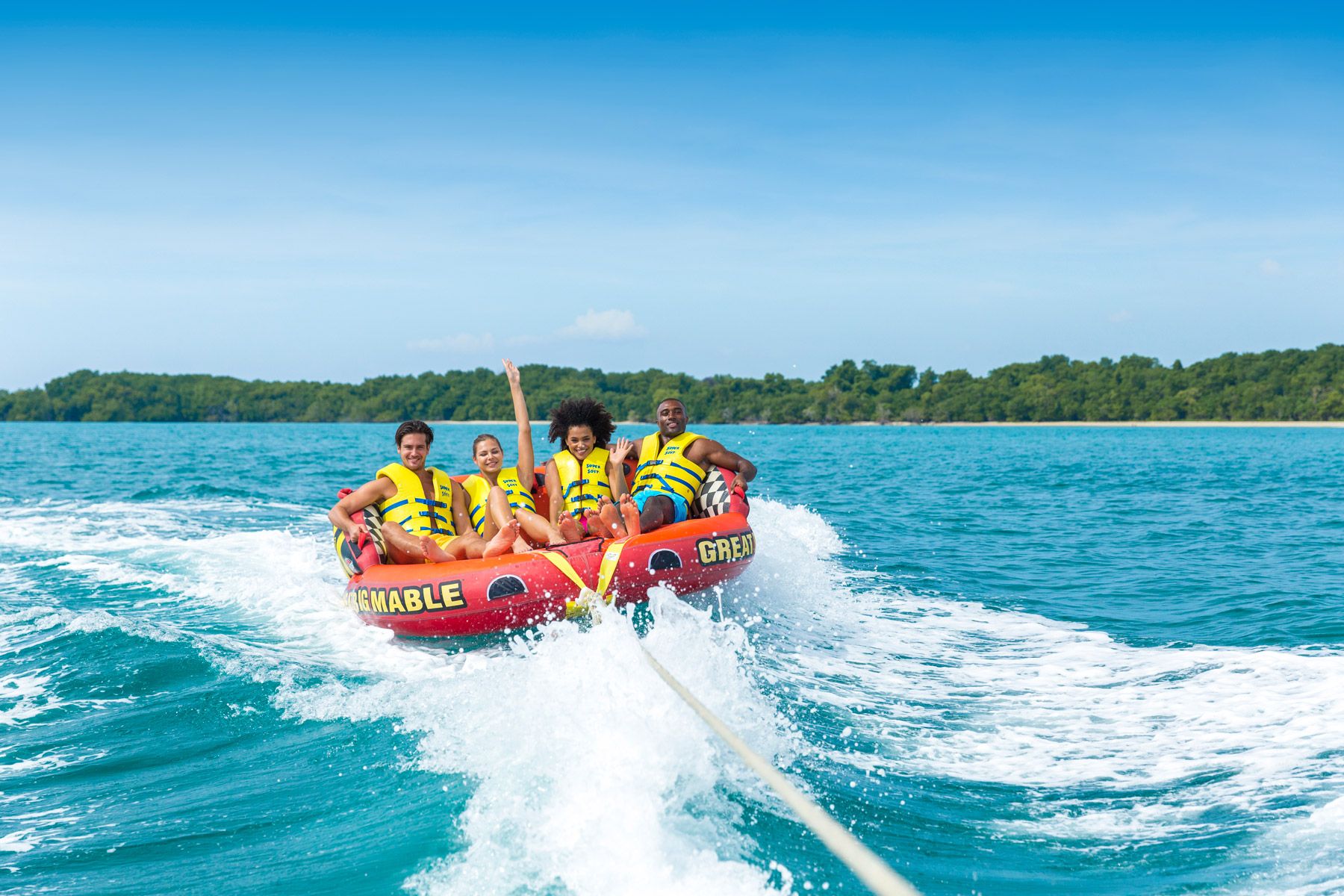 guests riding on big mabel