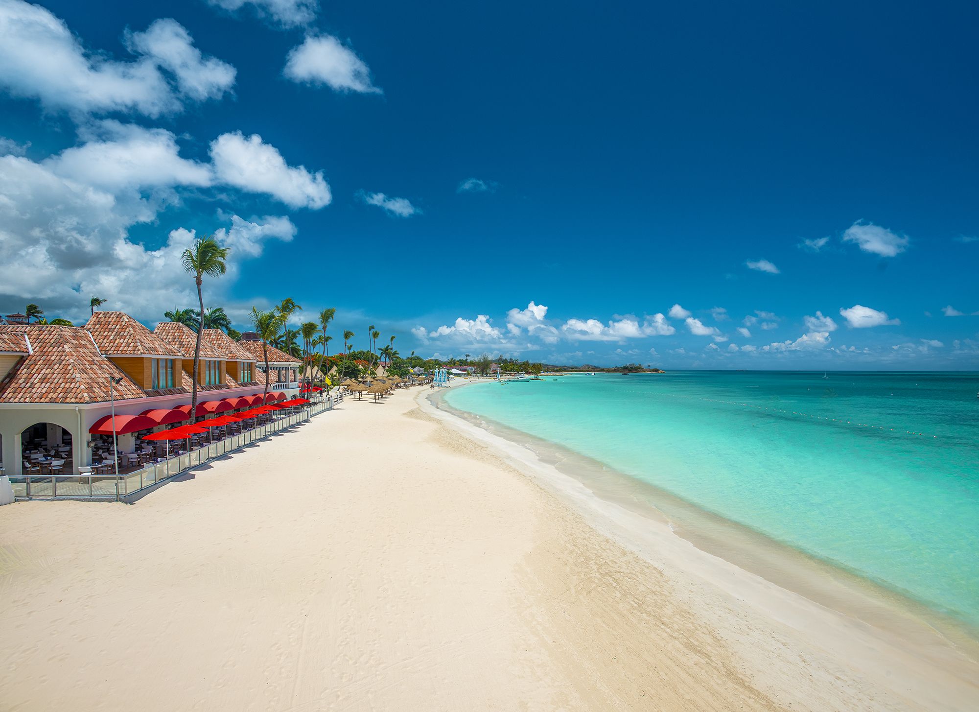 Sandals Antigua Dickenson Bay Beach Overview