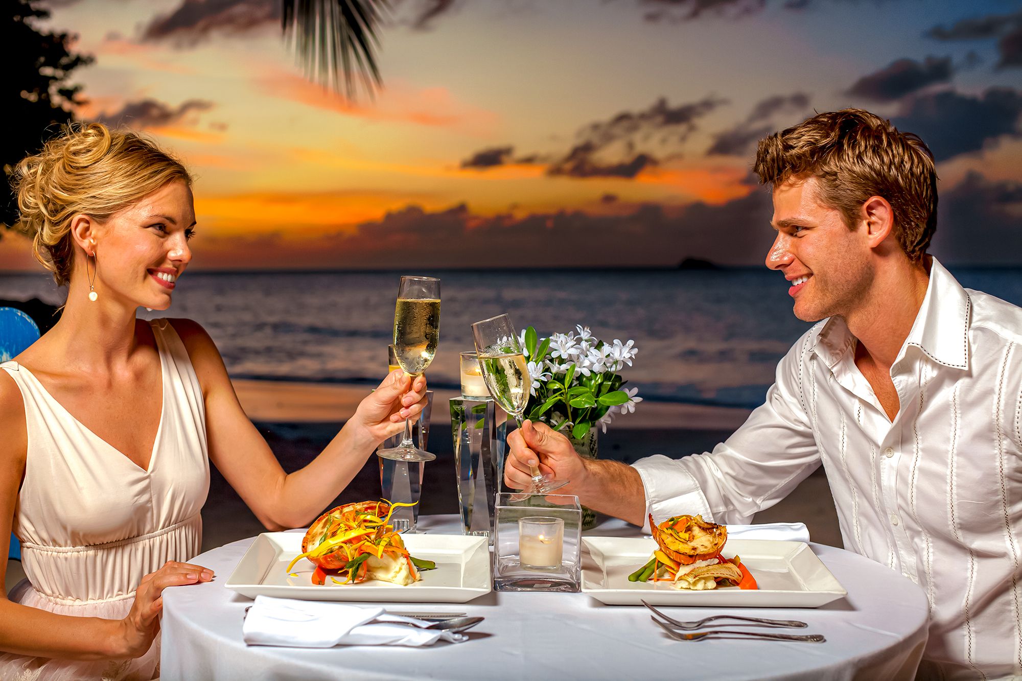 Sandals Couple Candlelight Dinner