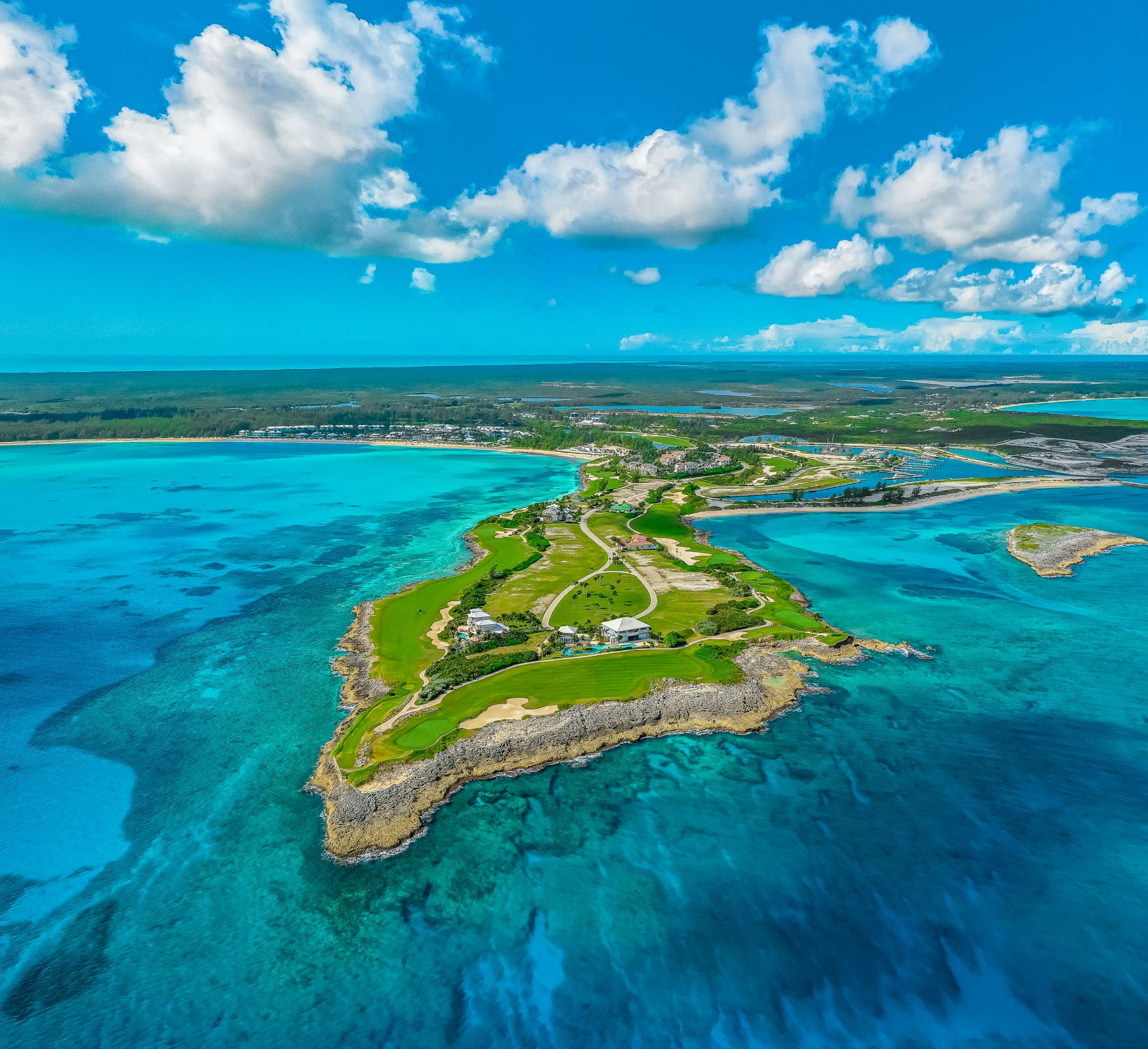 Sandals Emerald Bay Golf Aerial