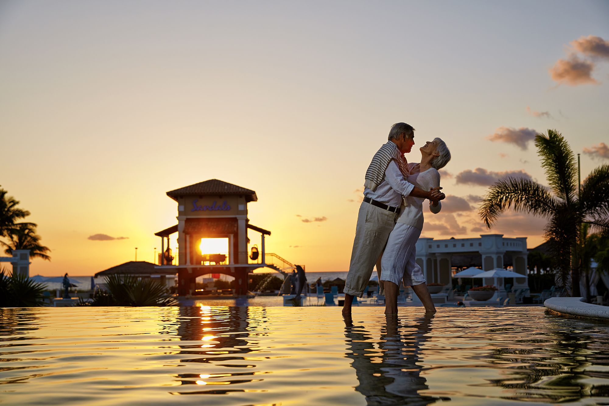 Sandals Emerald Bay Sunset Couple Anniversary