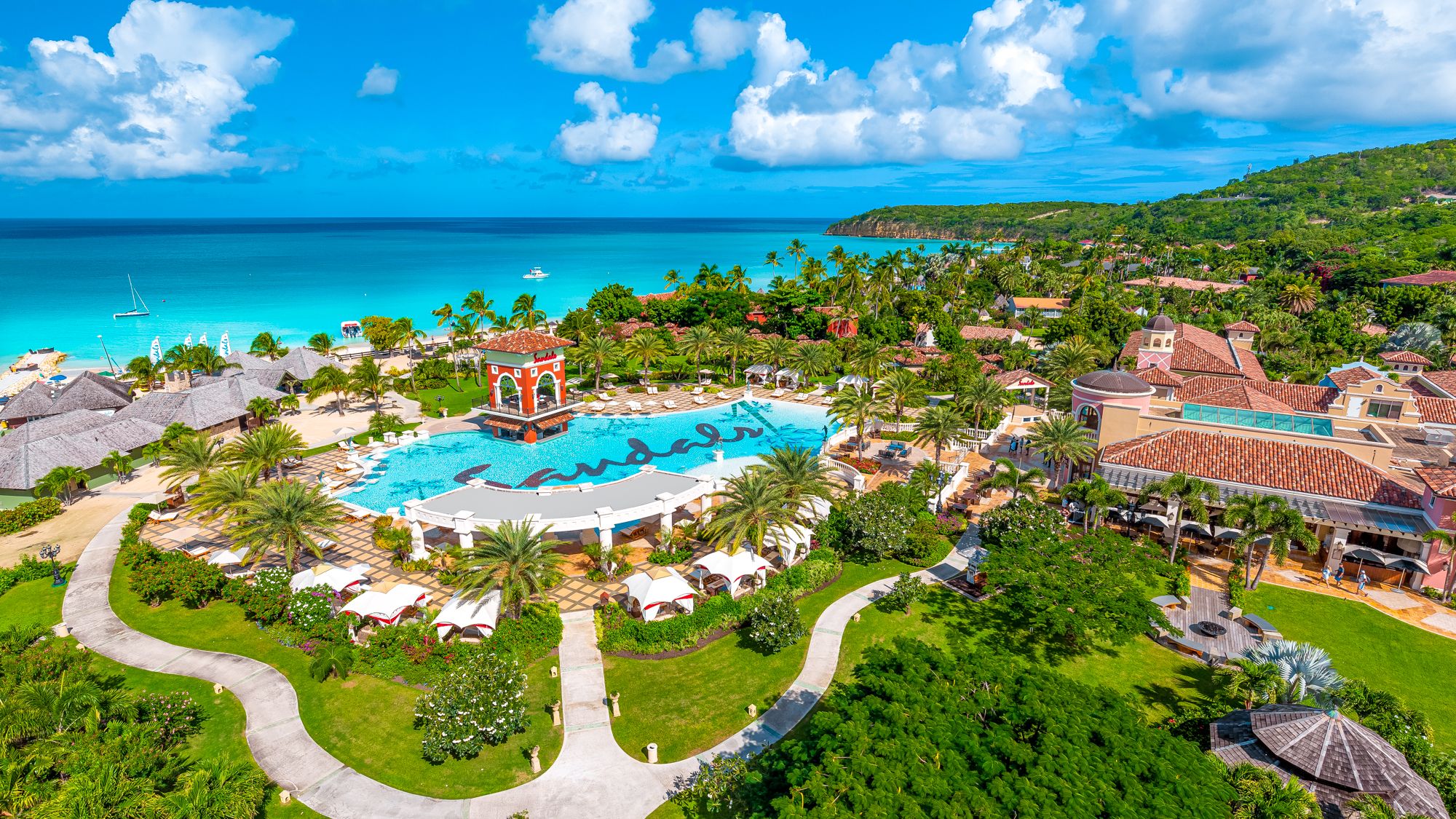 Sandals Grande Antigua Aerial Overview