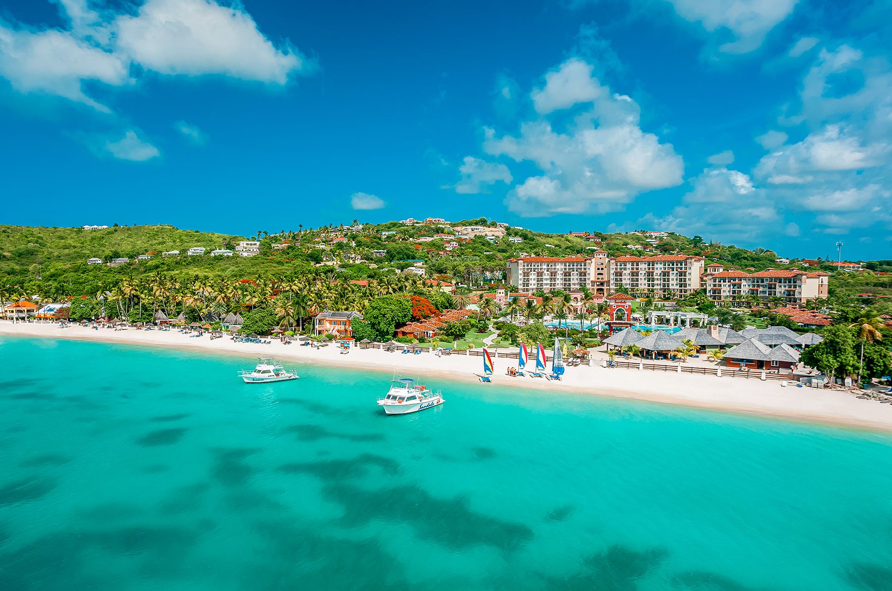 Sandals Grande Antigua Beach Overview Front