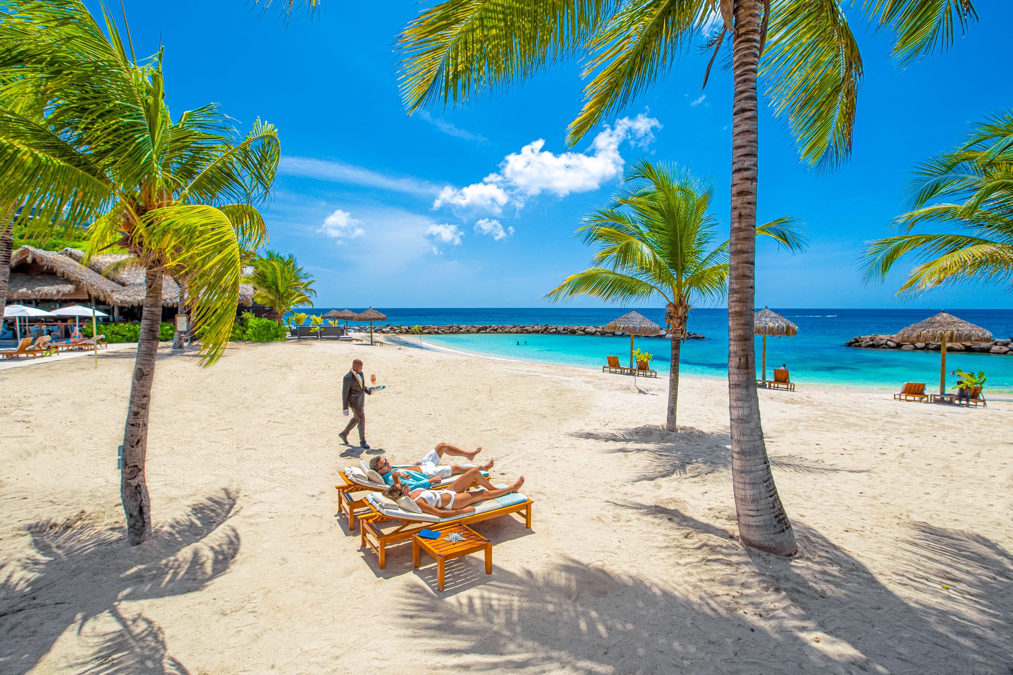 Sandals Grenada Front Beach Overview