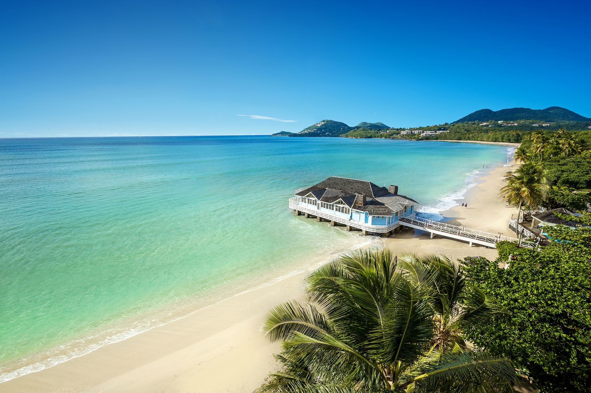 Sandals Halcyon Beach Aerial