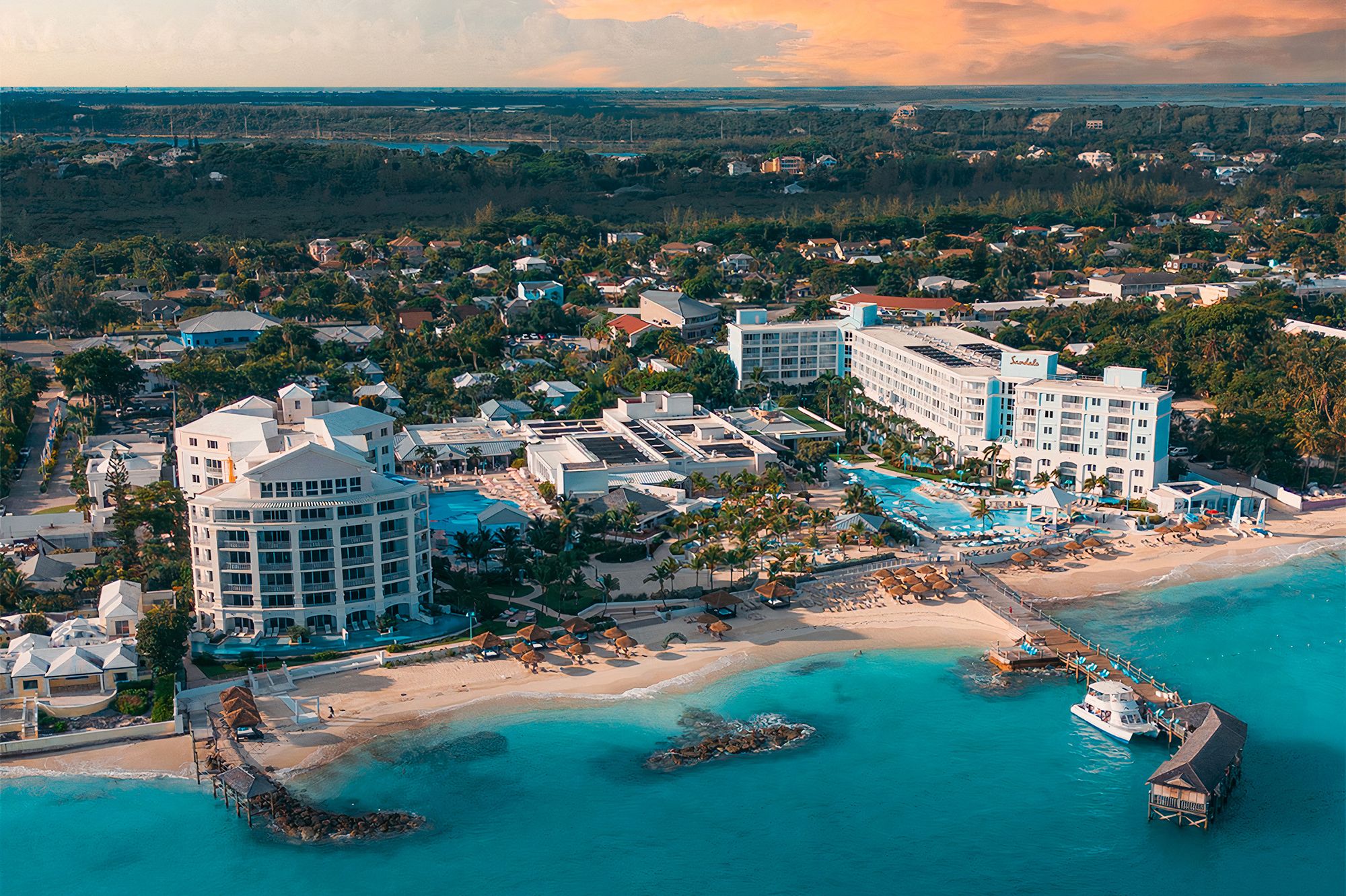 Sandals Royal Bahamian Aerial Front View