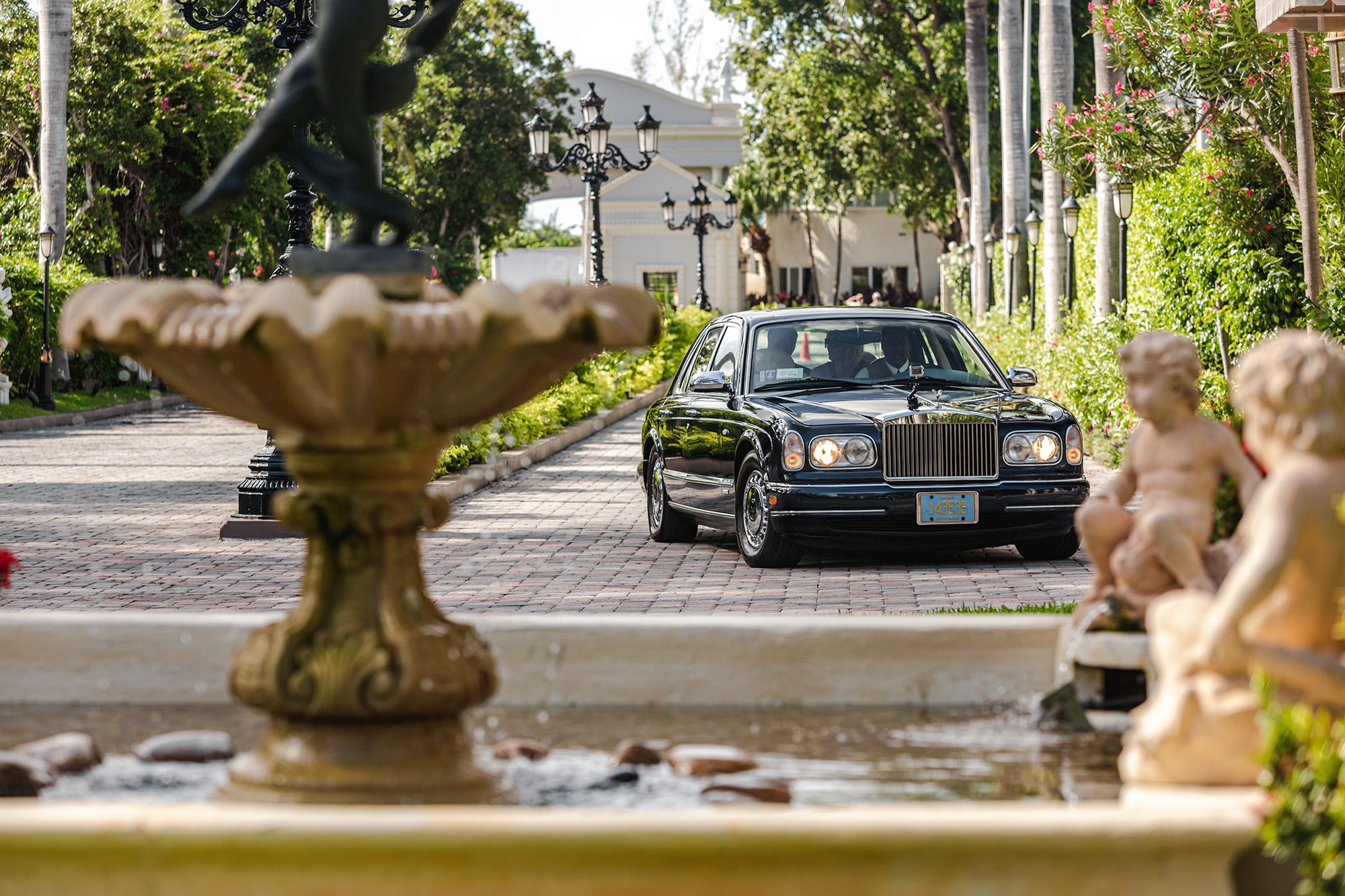 Sandals Royal Bahamian Rolls Royce Entrance