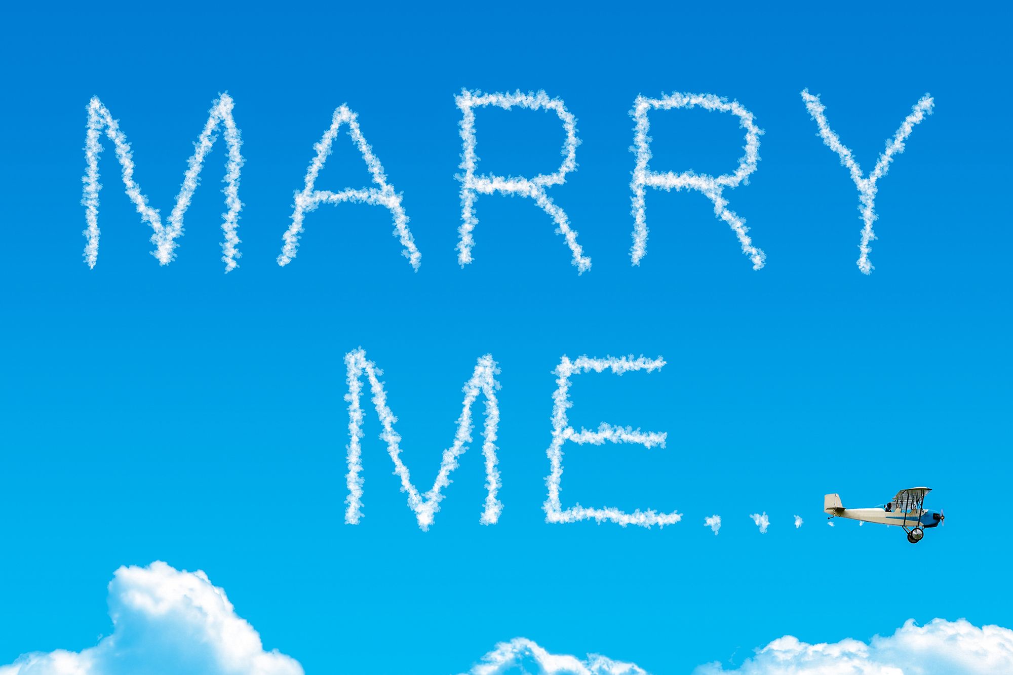 Skywriter Marry Me Proposal Plane