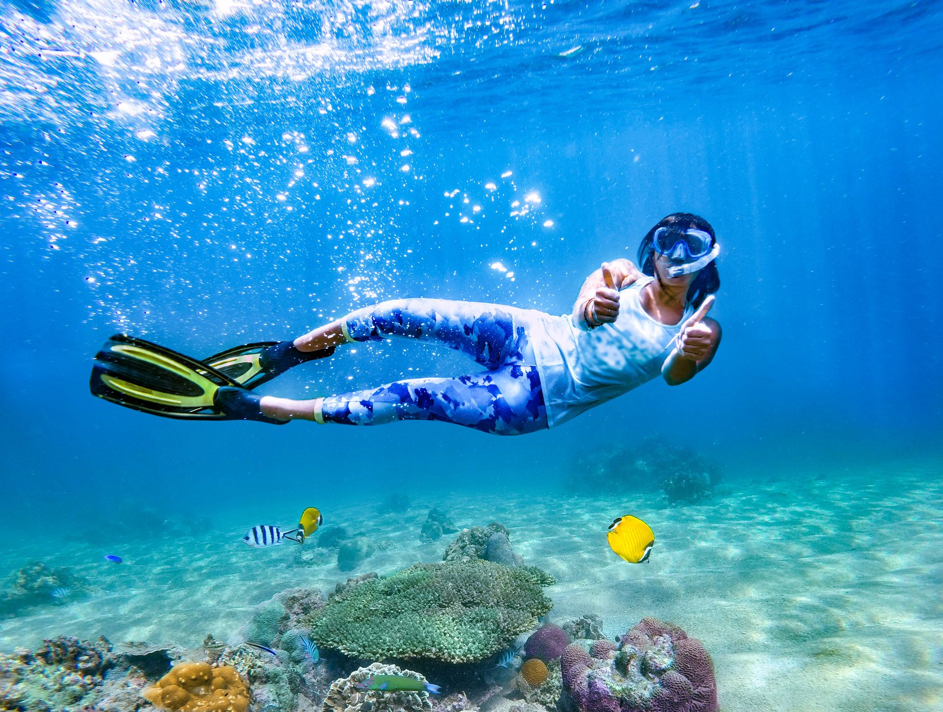 woman snorkeling