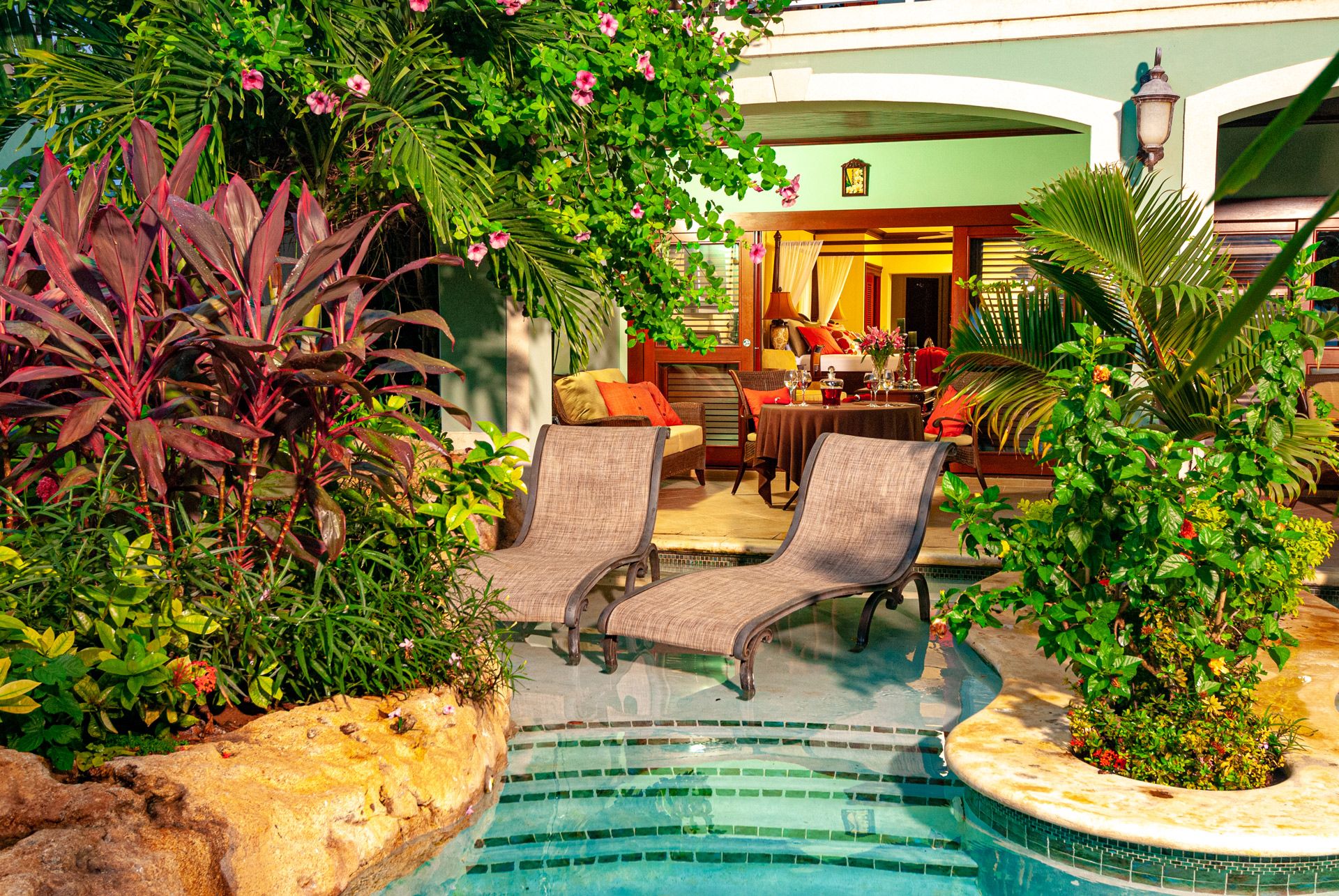 Swim up Crystal Lagoon Beachfront Butler Suite Outside