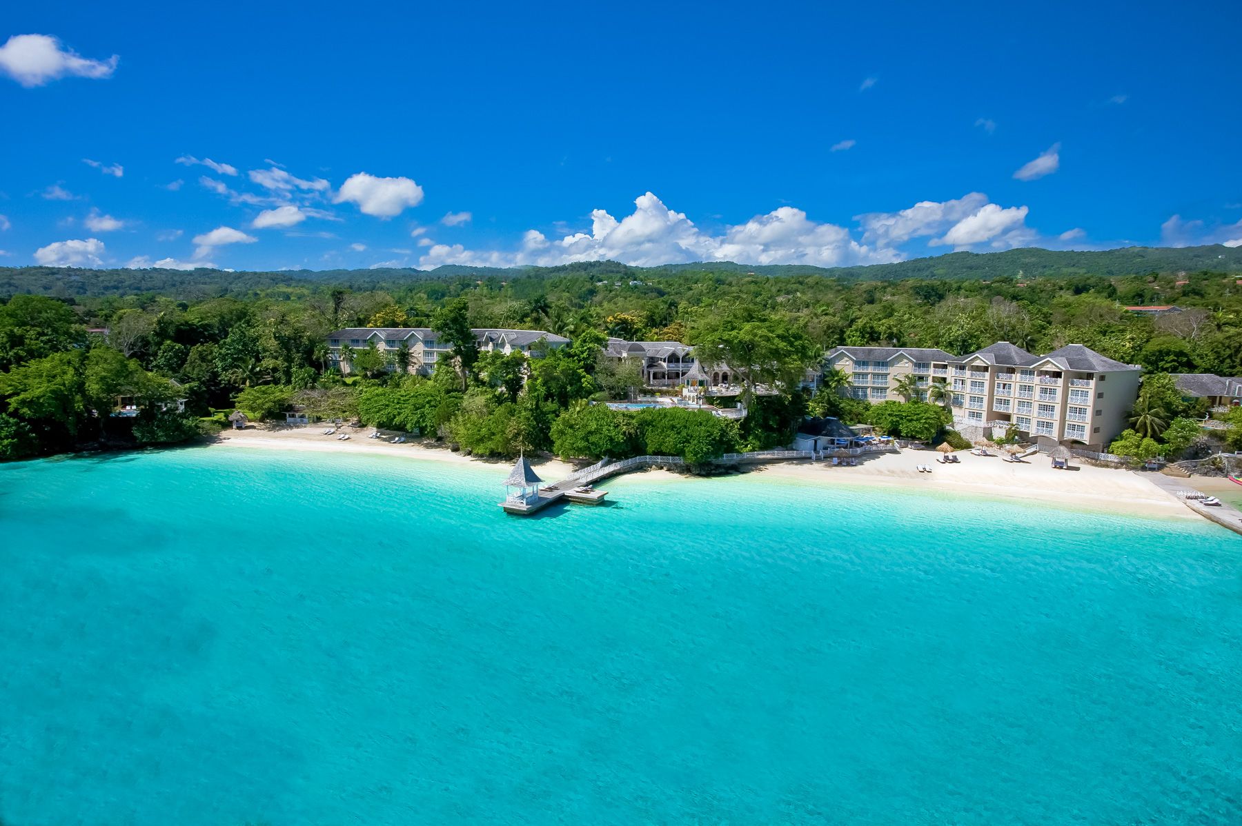 sandals royal plantation resort aerial view