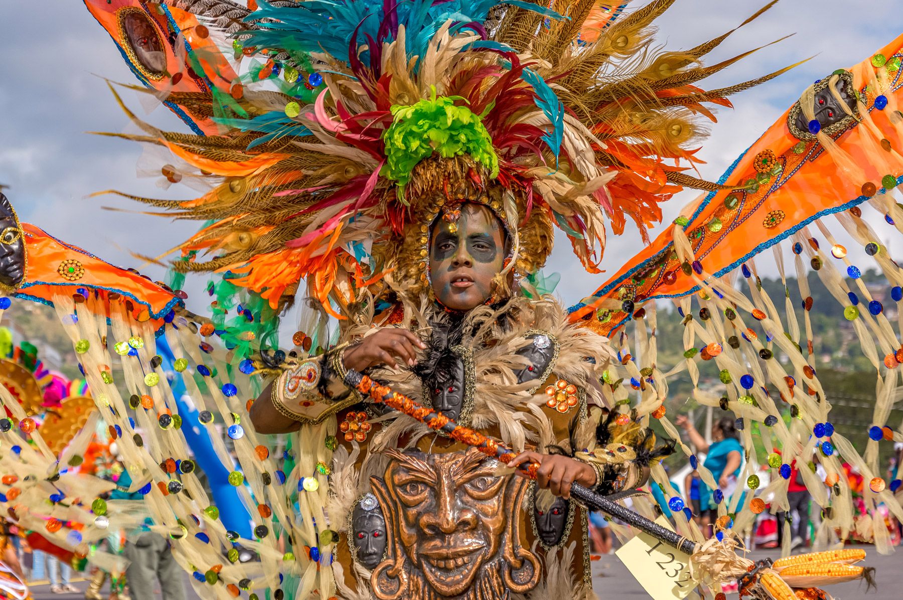boy enjoys carnival trinidad