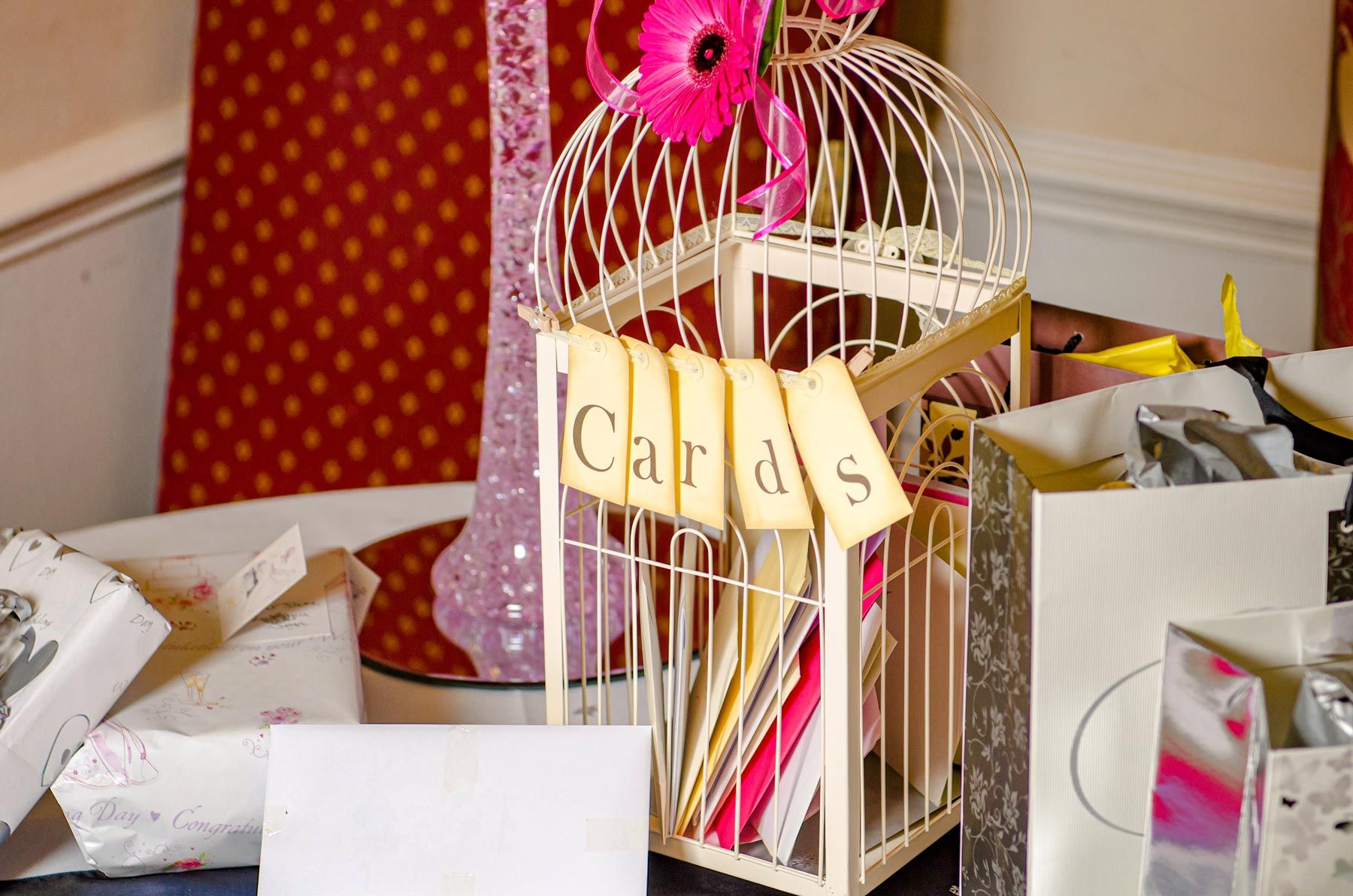 gift card box cage destination wedding