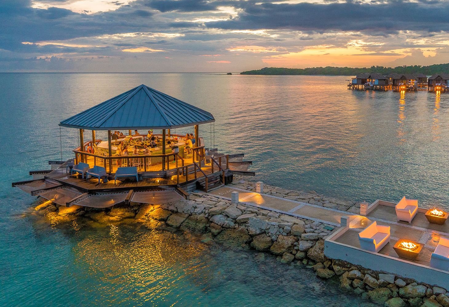 overwater bar Jamaica Sandals