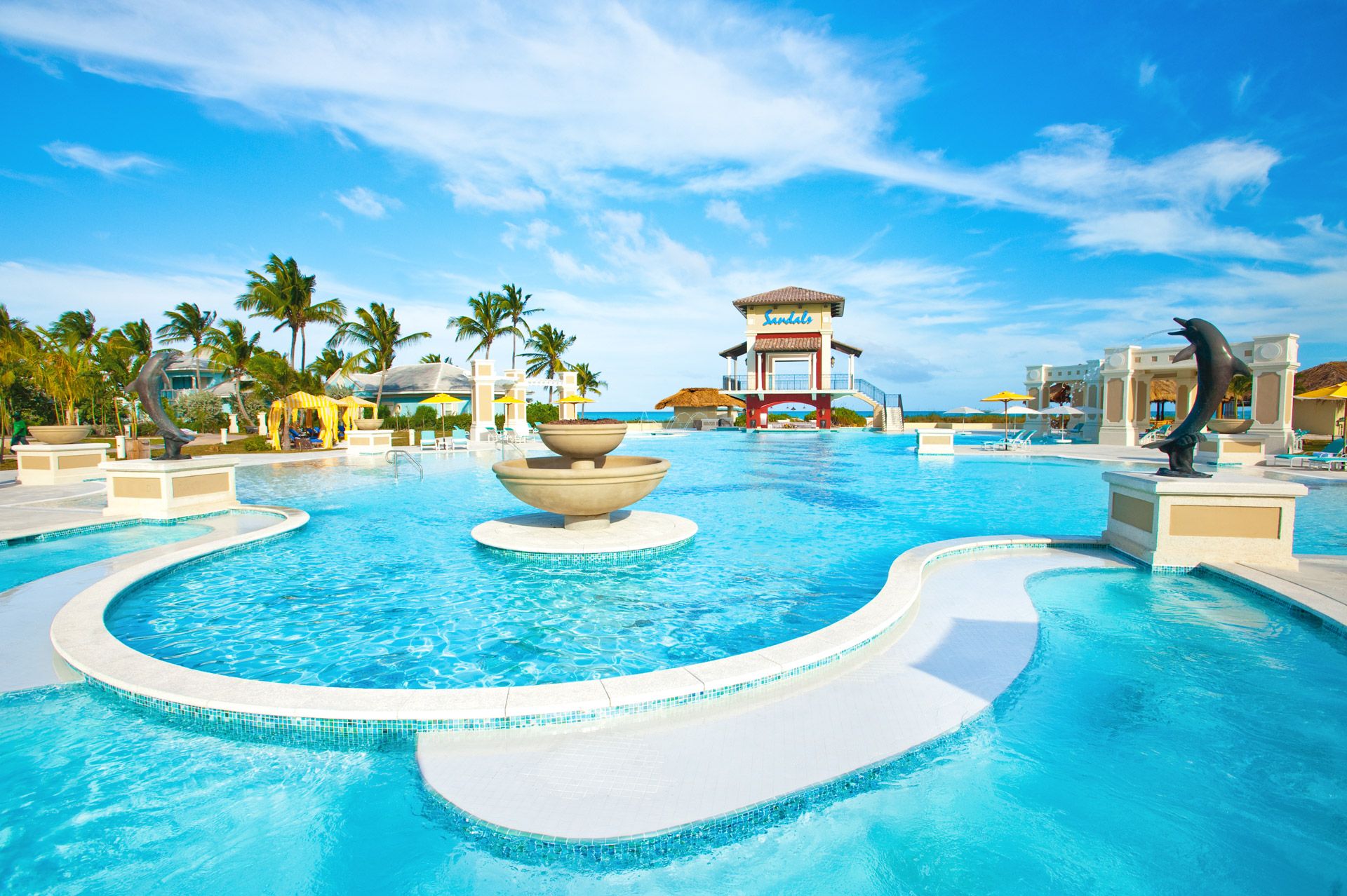 sandals emerald bay swim up bar