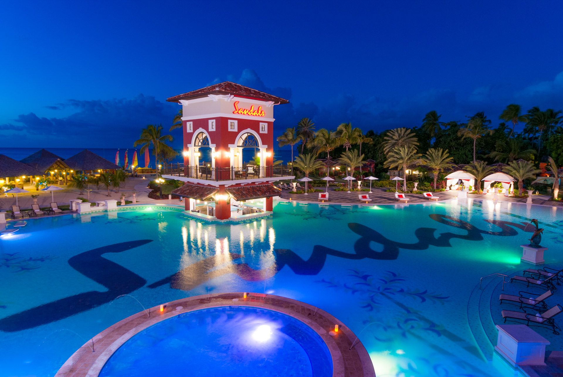 sandals grande antigua swim up bar