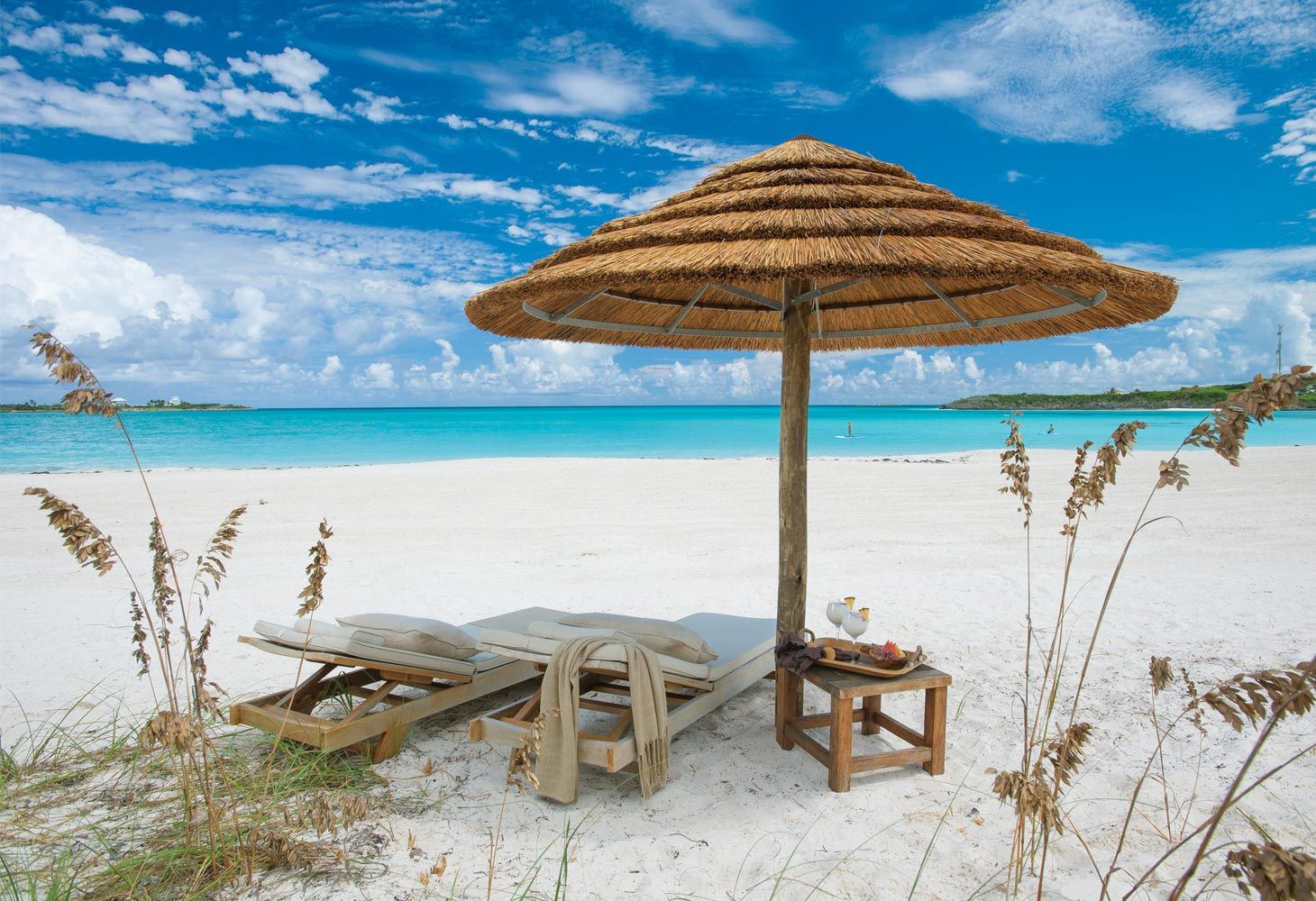 Sandals Emerald Bay Lounge Chairs On Beach