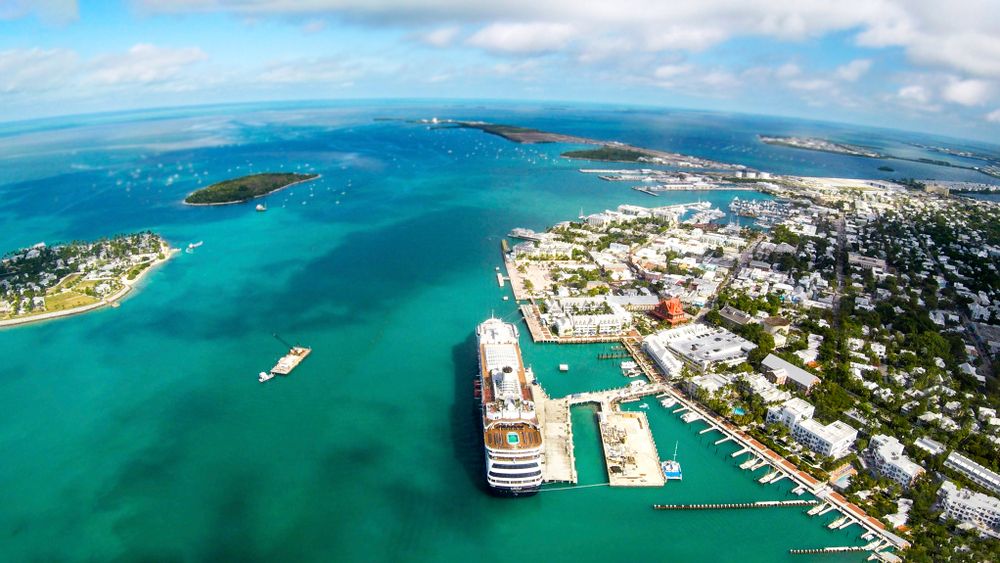 aerial view of key west florida