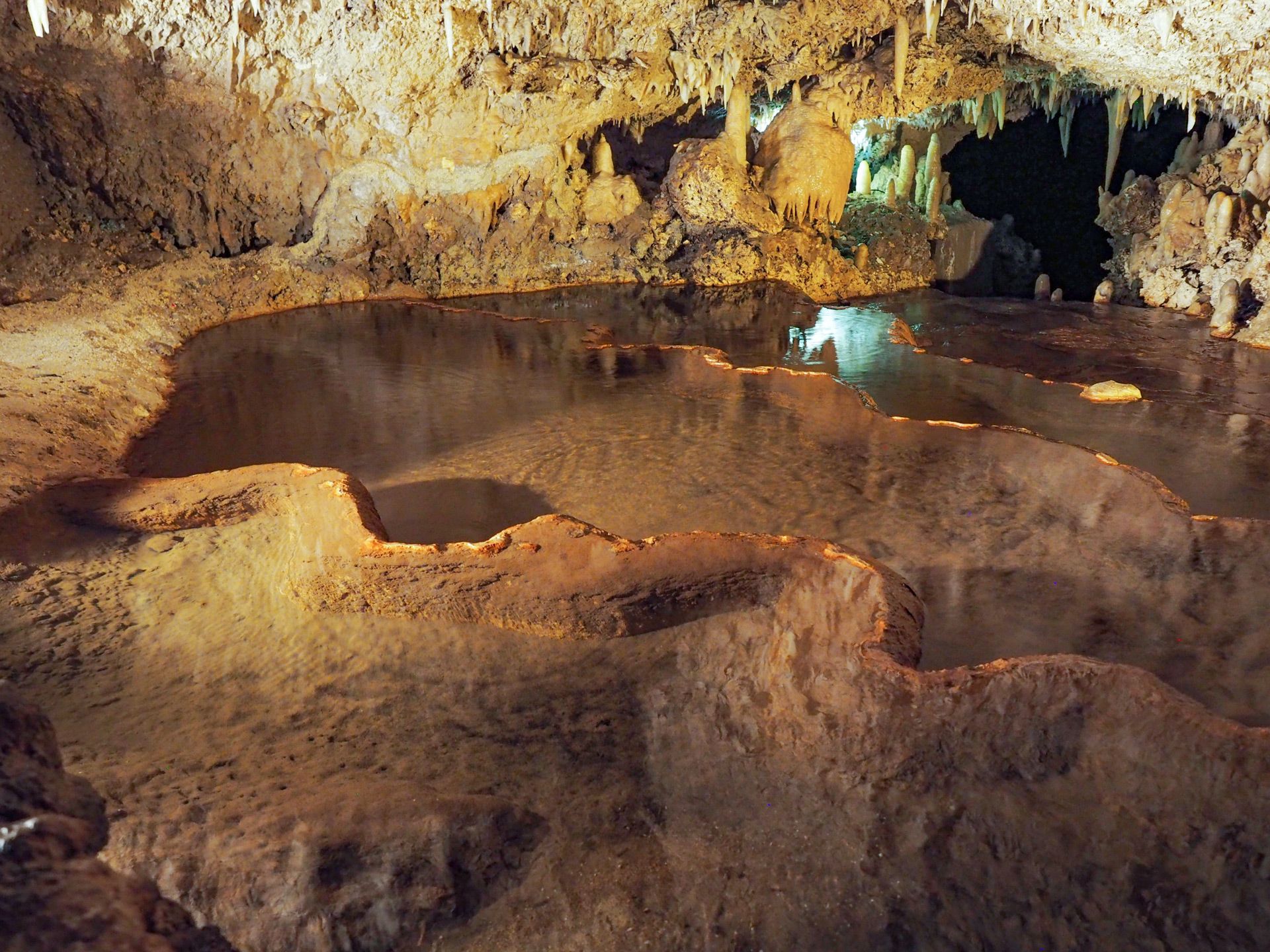 Harrison's Cave Barbados pools of dissolved minerals