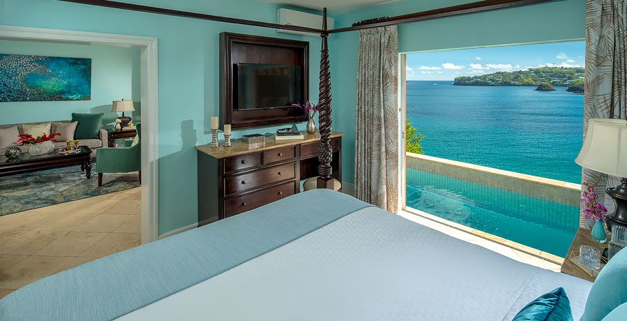 slu Sunset Bluff Honeymoon Oceanfront One Bedroom Butler Villa Suite Private Pool