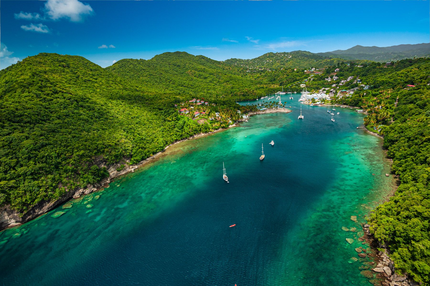 marigot bay at saint lucia