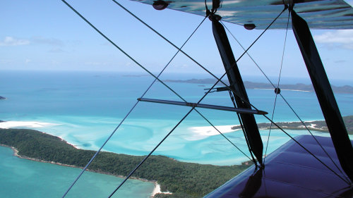 Whitehaven Scenic Flight by Whitsunday Tiger Moth Adventures