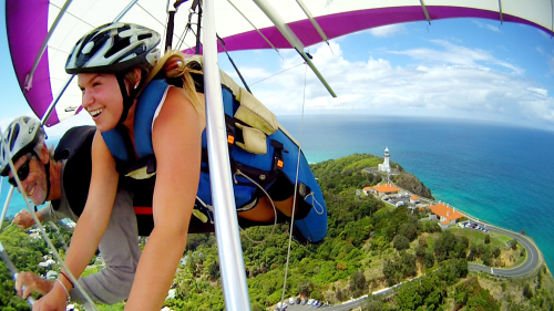 Tandem Hang Gliding Flight by Seabreeze Hang Gliding