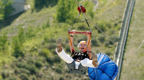 Ziplining at Canada Olympic Park